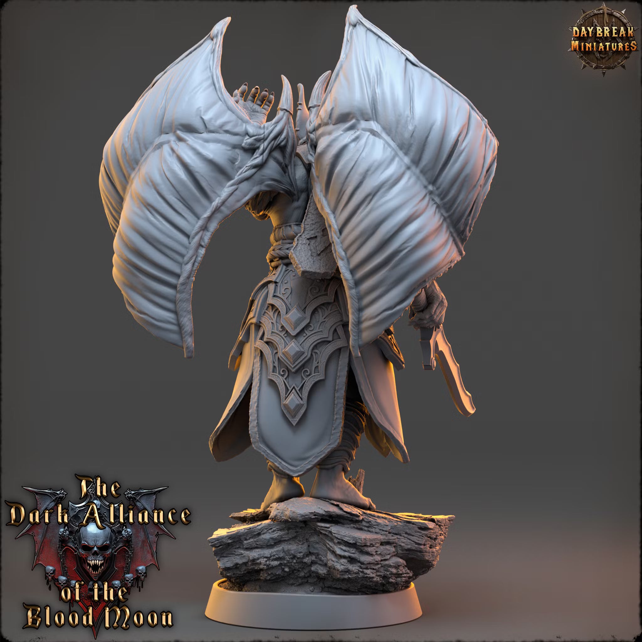 Dark Alliance of the Blood Moon - Prince Alaric Moonveil - Daybreak Miniatures — official render 3
