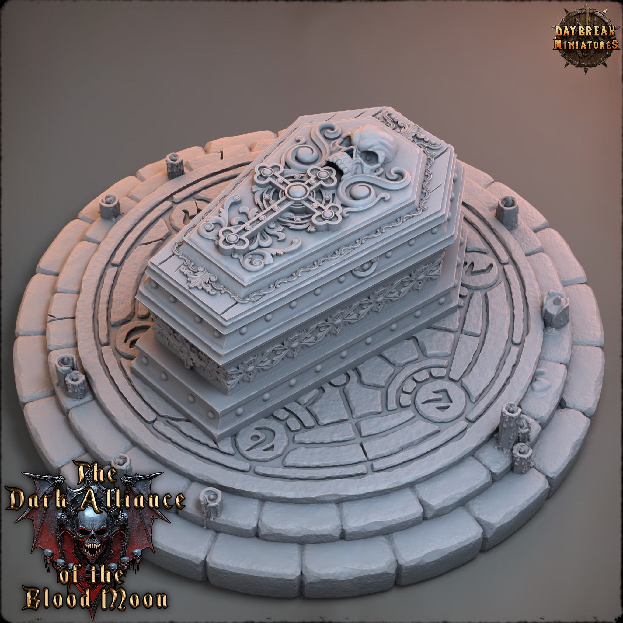Dark Alliance of the Blood Moon - Tomb of Prince Alaric Moonveil - Daybreak Miniatures — official render 2