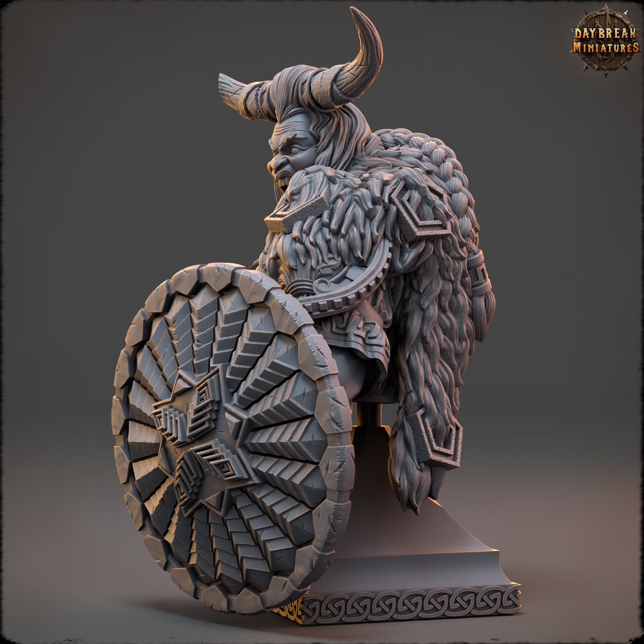 The Tribe of the Fallen Flame - Geraia Stormspear - Bust - Daybreak Miniatures — official render 2