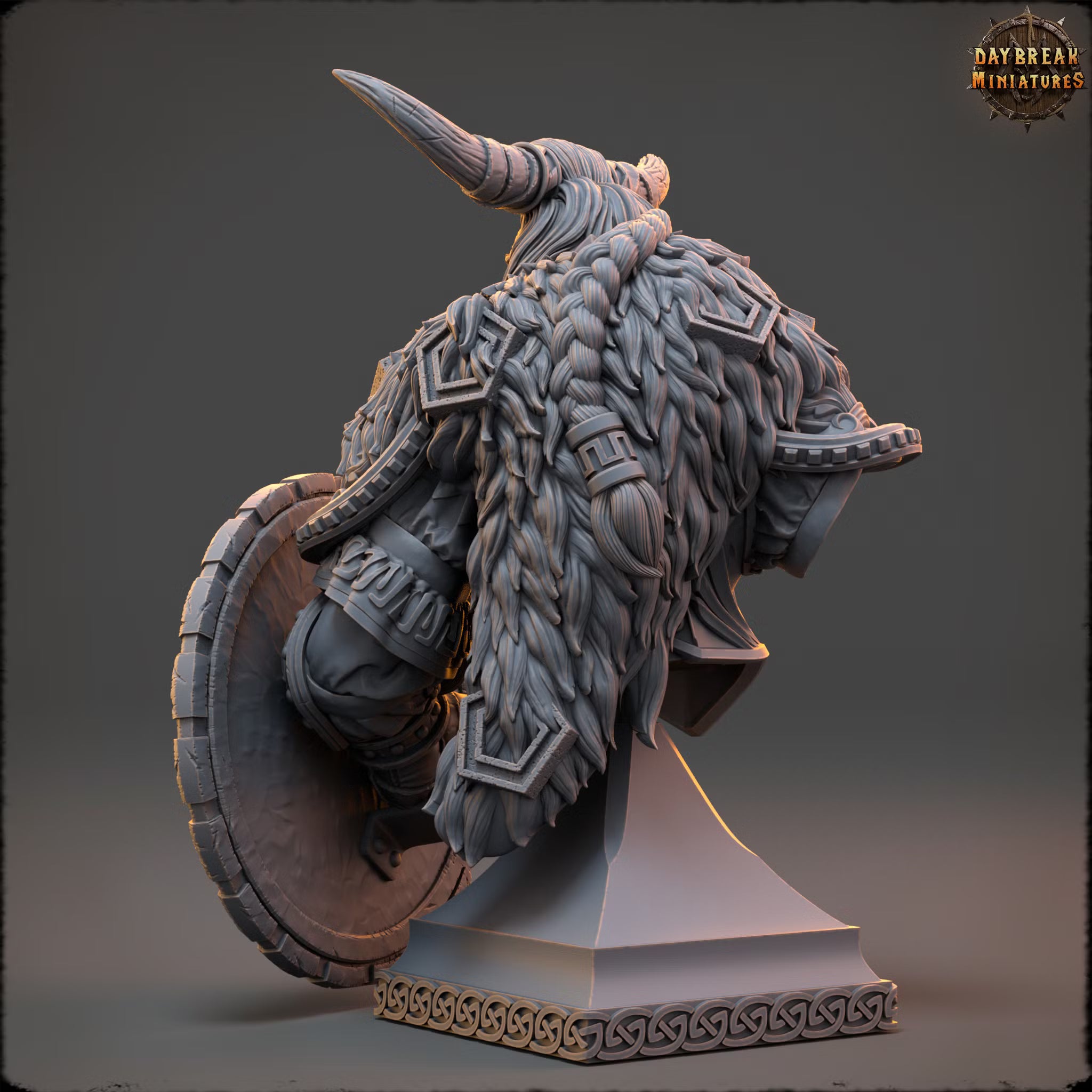 The Tribe of the Fallen Flame - Geraia Stormspear - Bust - Daybreak Miniatures — official render 3
