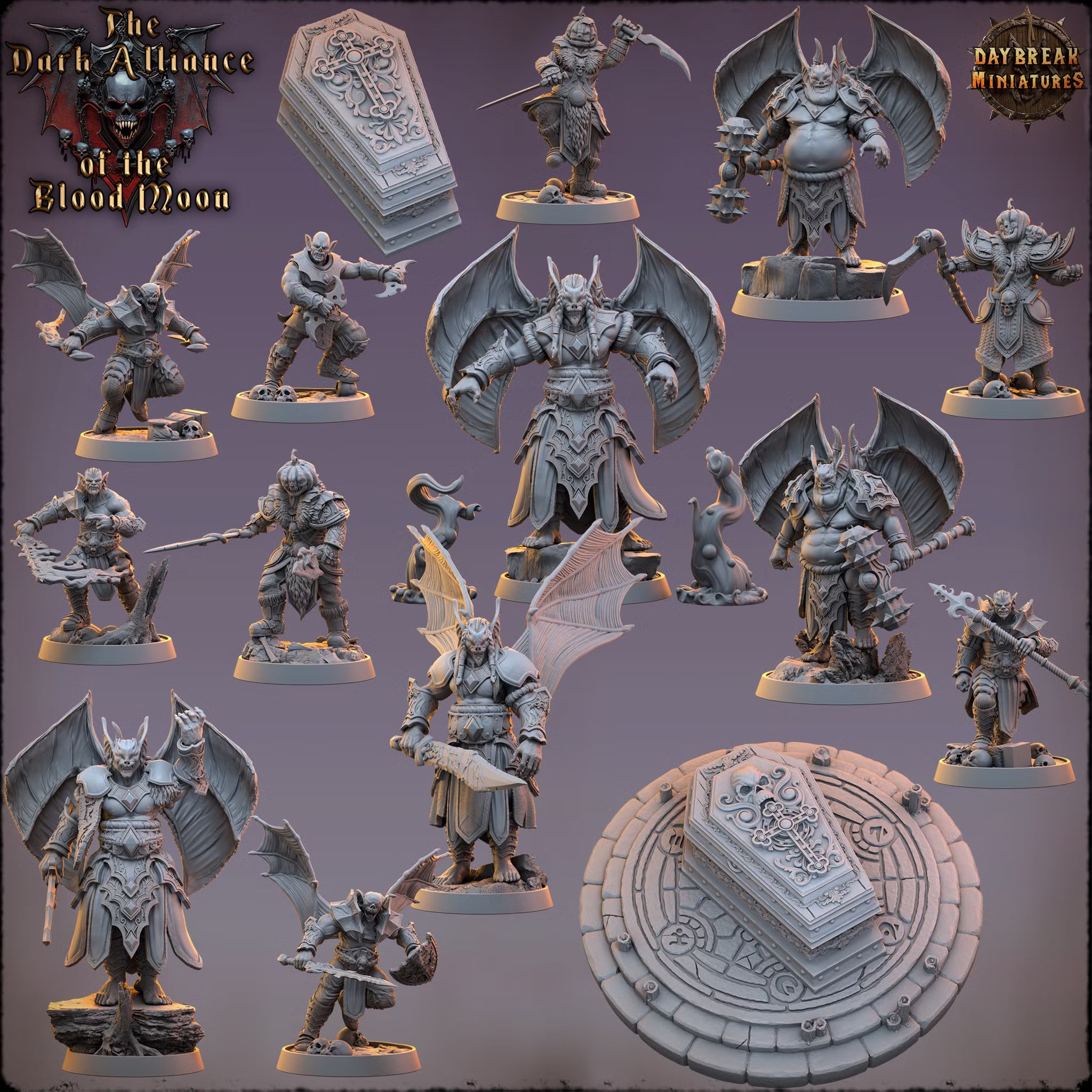Dark Alliance of the Blood Moon - The Complete Set - Daybreak Miniatures — official render 1