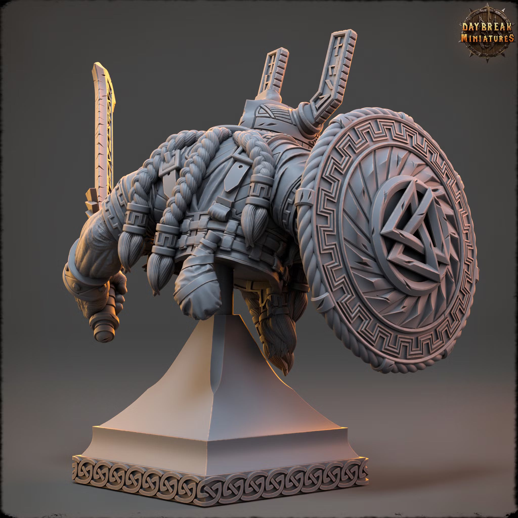 The Dwarfs of the Dark Deep - Eino Ravenblade Ægger - Bust - Daybreak Miniatures — official view 3