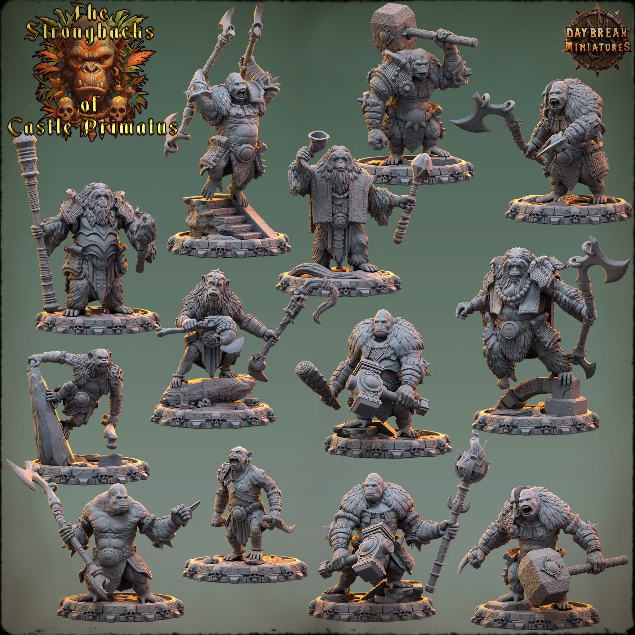 The Strongbacks of Castle Primatus - The Complete Set - Daybreak Miniatures — official view 1