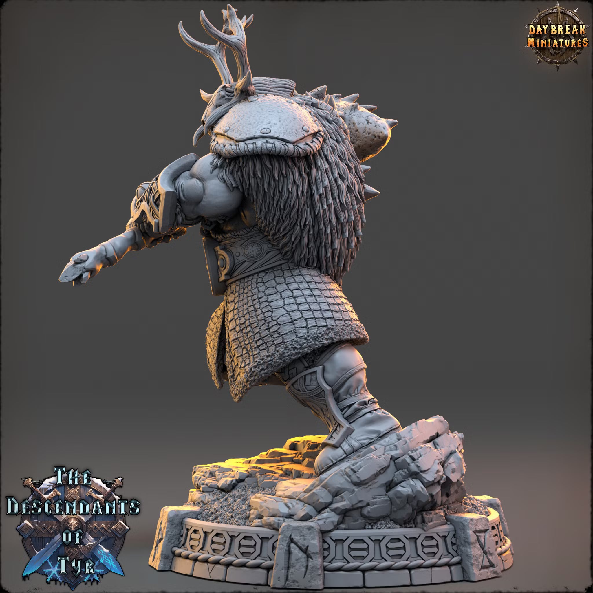 The Descendants of Tyr - Darger Thornant - Daybreak Miniatures — official render 2