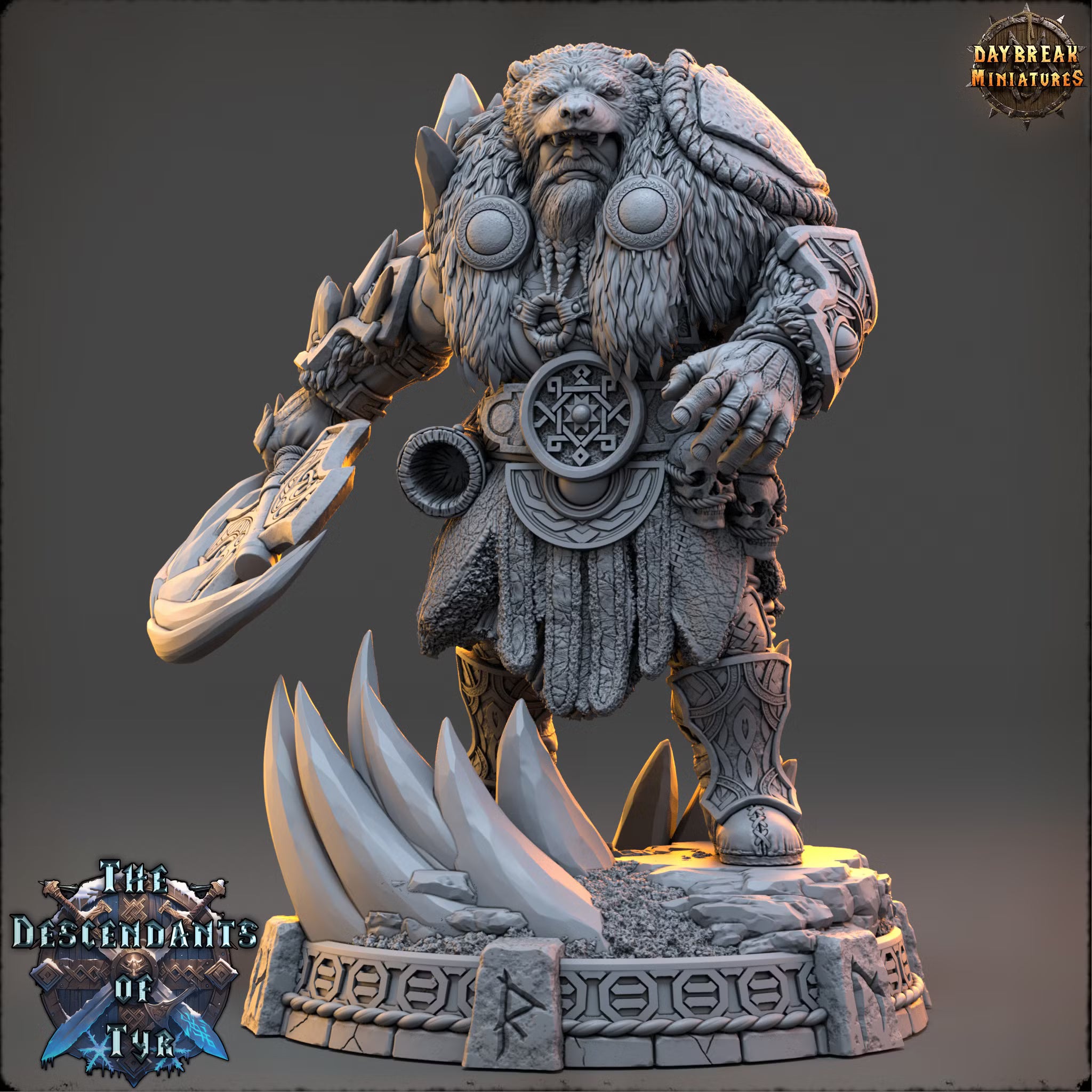 The Descendants of Tyr - Icebjörn Horgast - Daybreak Miniatures — official render 1