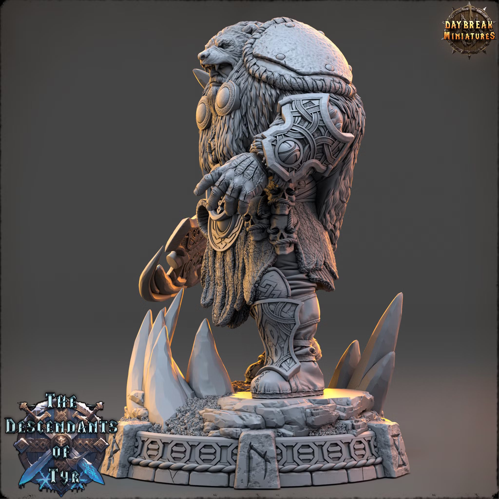 The Descendants of Tyr - Icebjörn Horgast - Daybreak Miniatures — official render 2