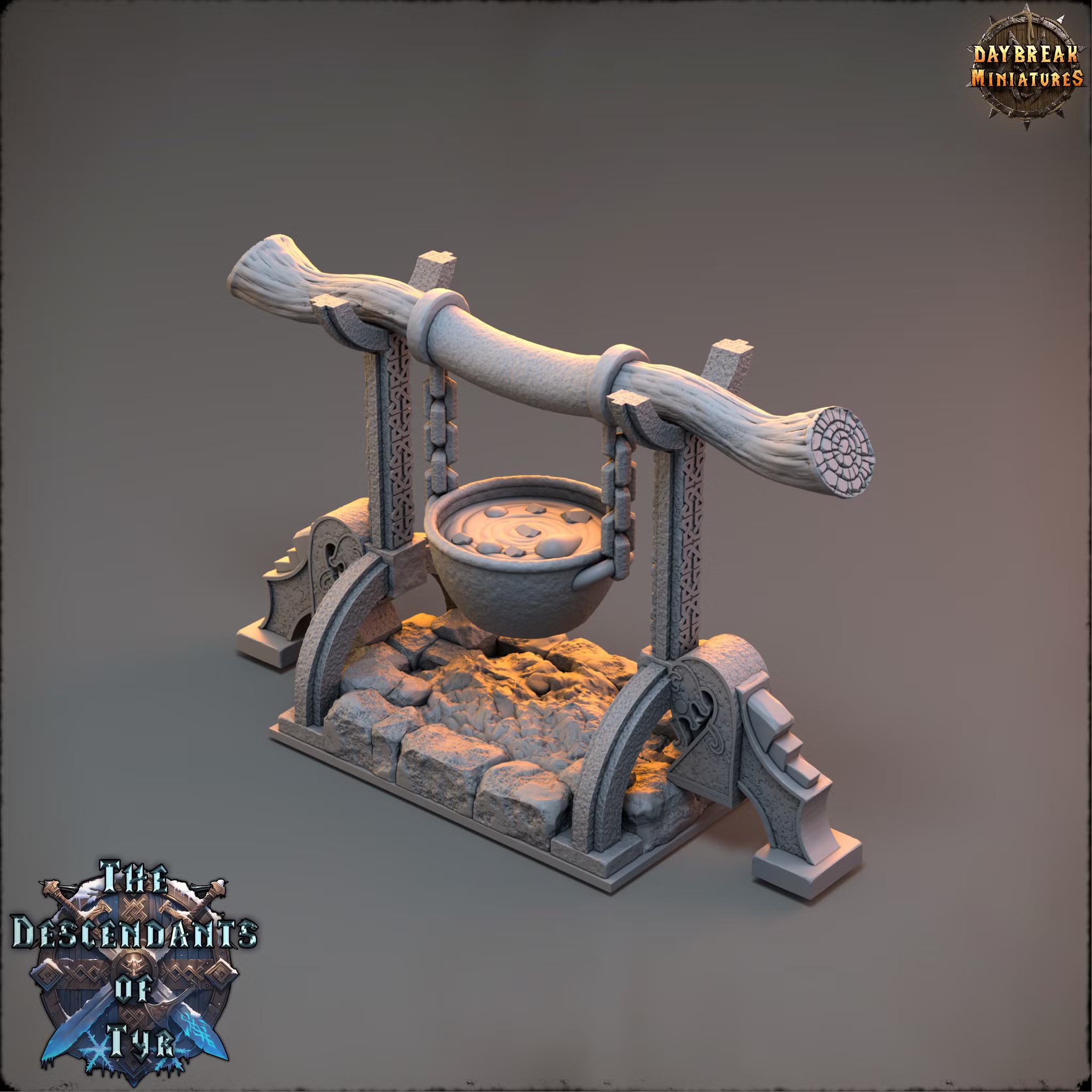 The Descendants of Tyr - Lava Knödel Boilery - Daybreak Miniatures — official render 1