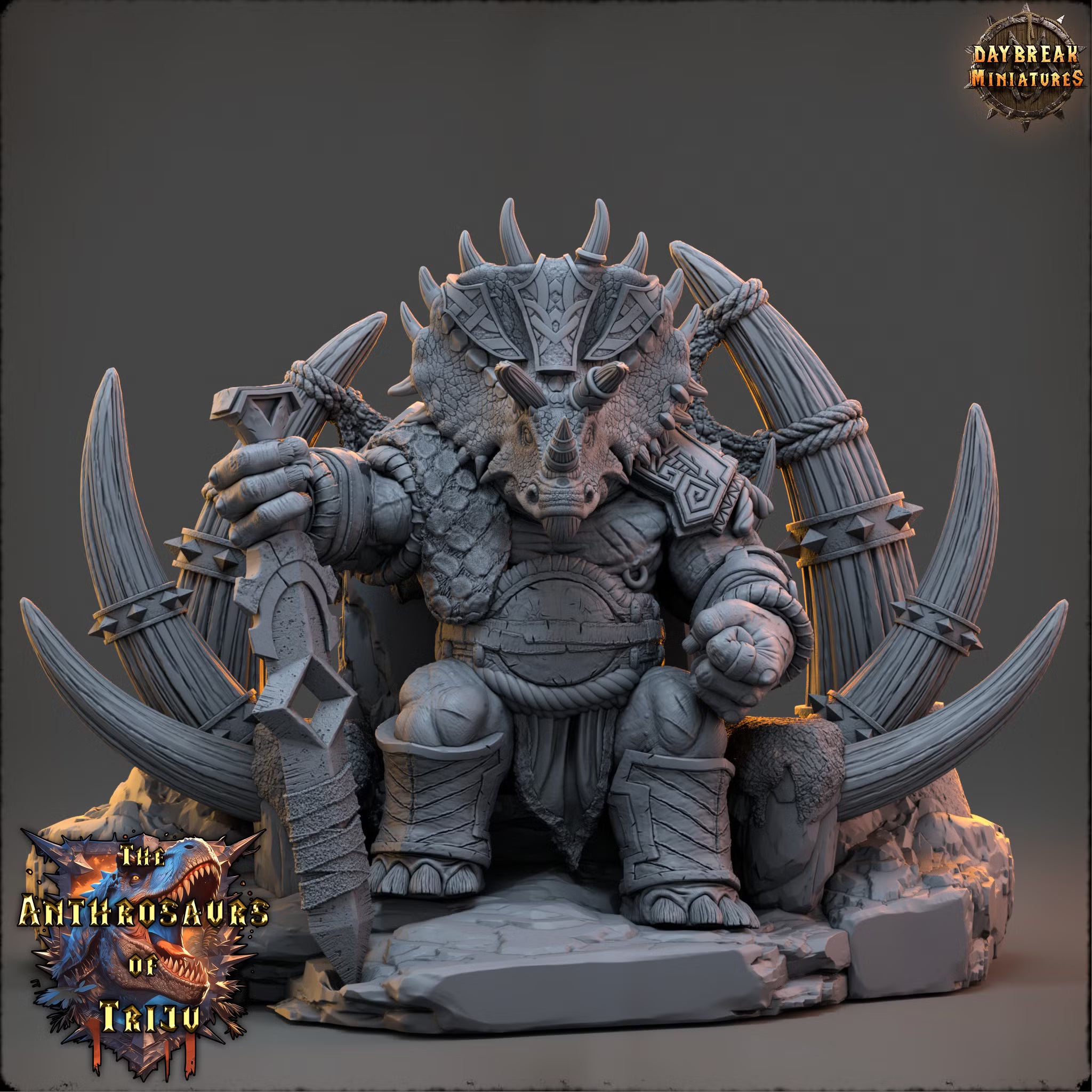 The Anthrosaurs of Triju - King Albardon of the Verdant Rift - Daybreak Miniatures — official view 1