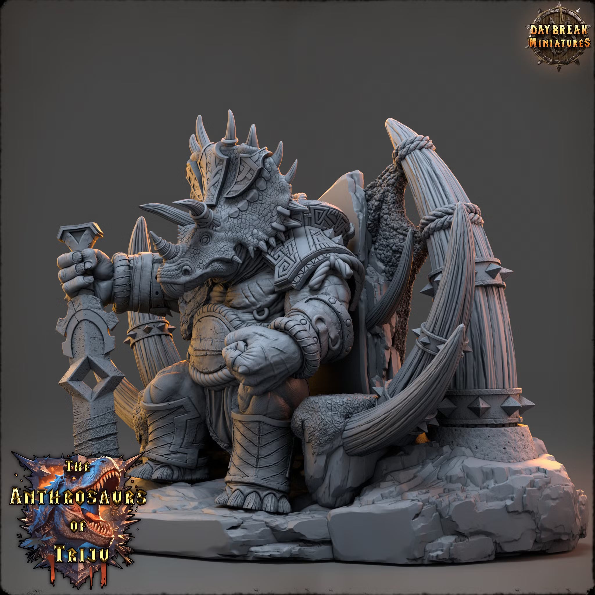 The Anthrosaurs of Triju - King Albardon of the Verdant Rift - Daybreak Miniatures — official view 2
