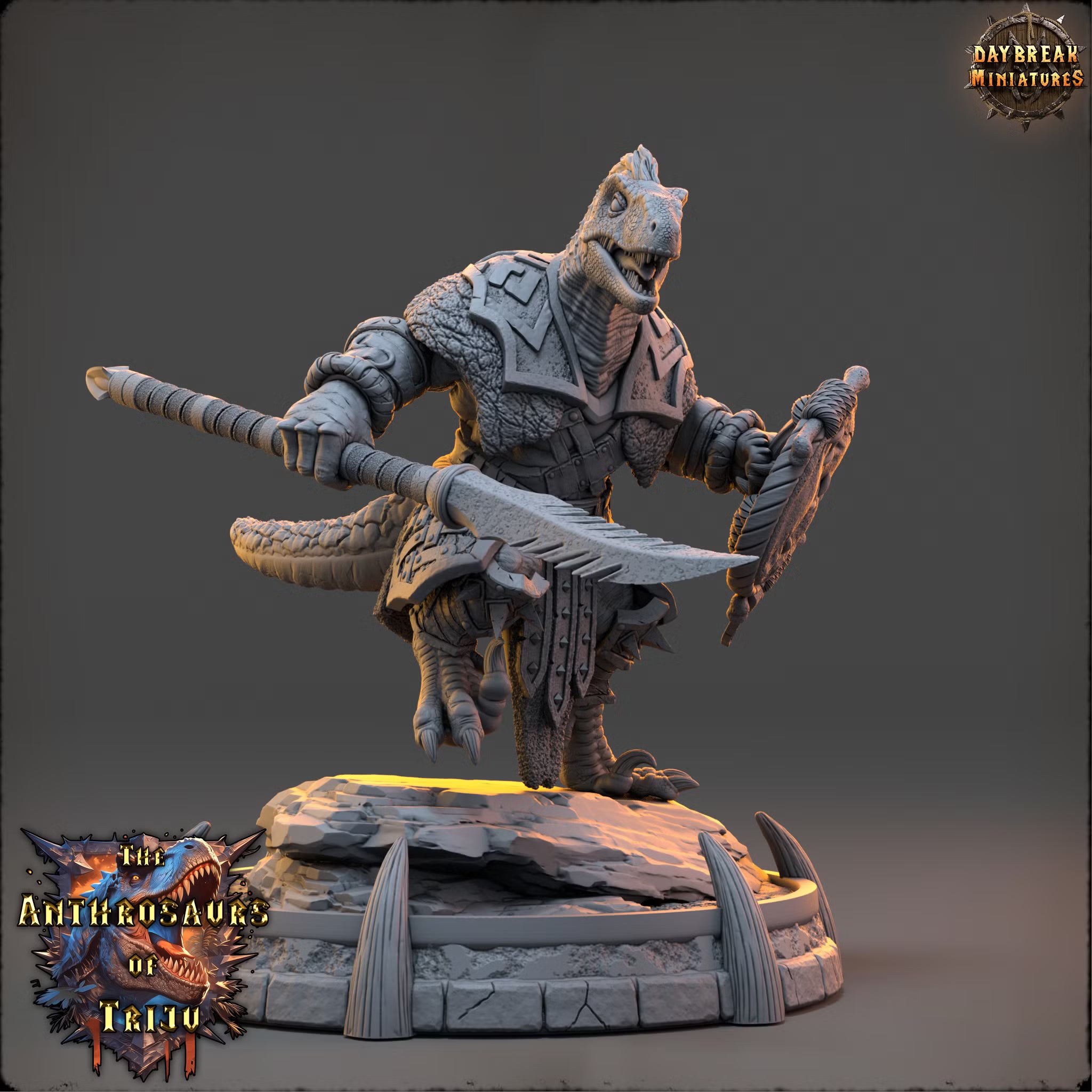 The Anthrosaurs of Triju - Rizza Gekko - Daybreak Miniatures — official view 1