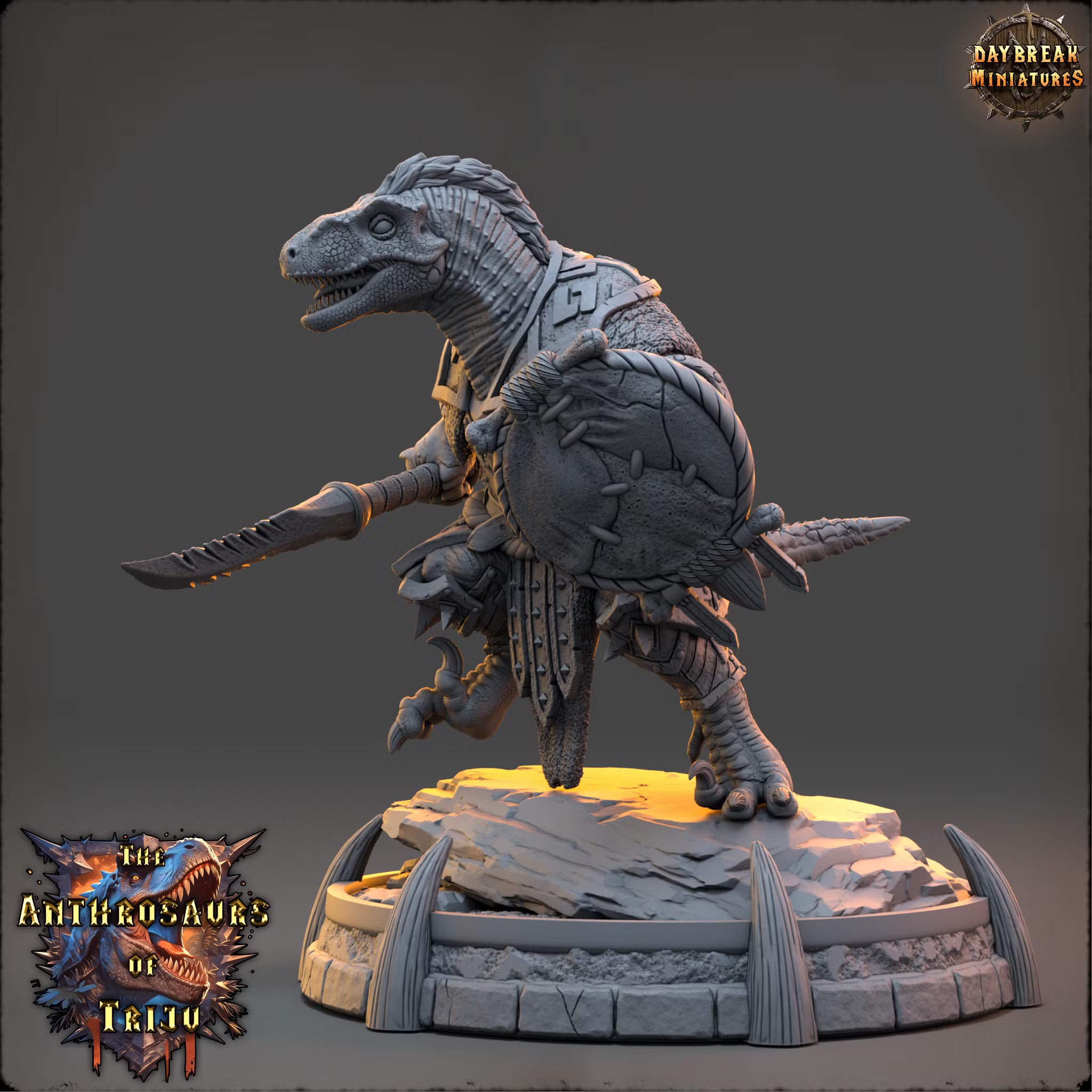The Anthrosaurs of Triju - Rizza Gekko - Daybreak Miniatures — official view 2