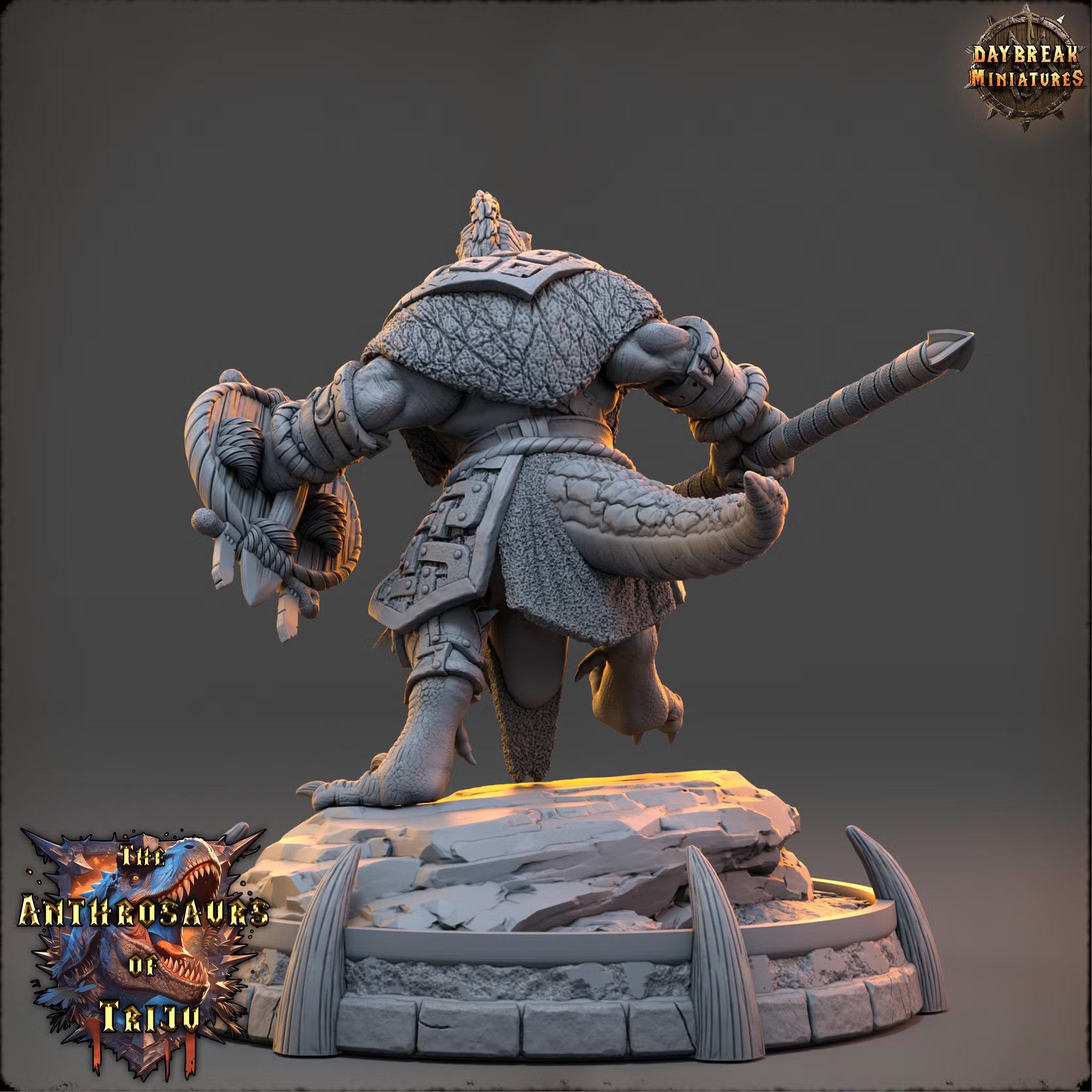 The Anthrosaurs of Triju - Rizza Gekko - Daybreak Miniatures — official view 3