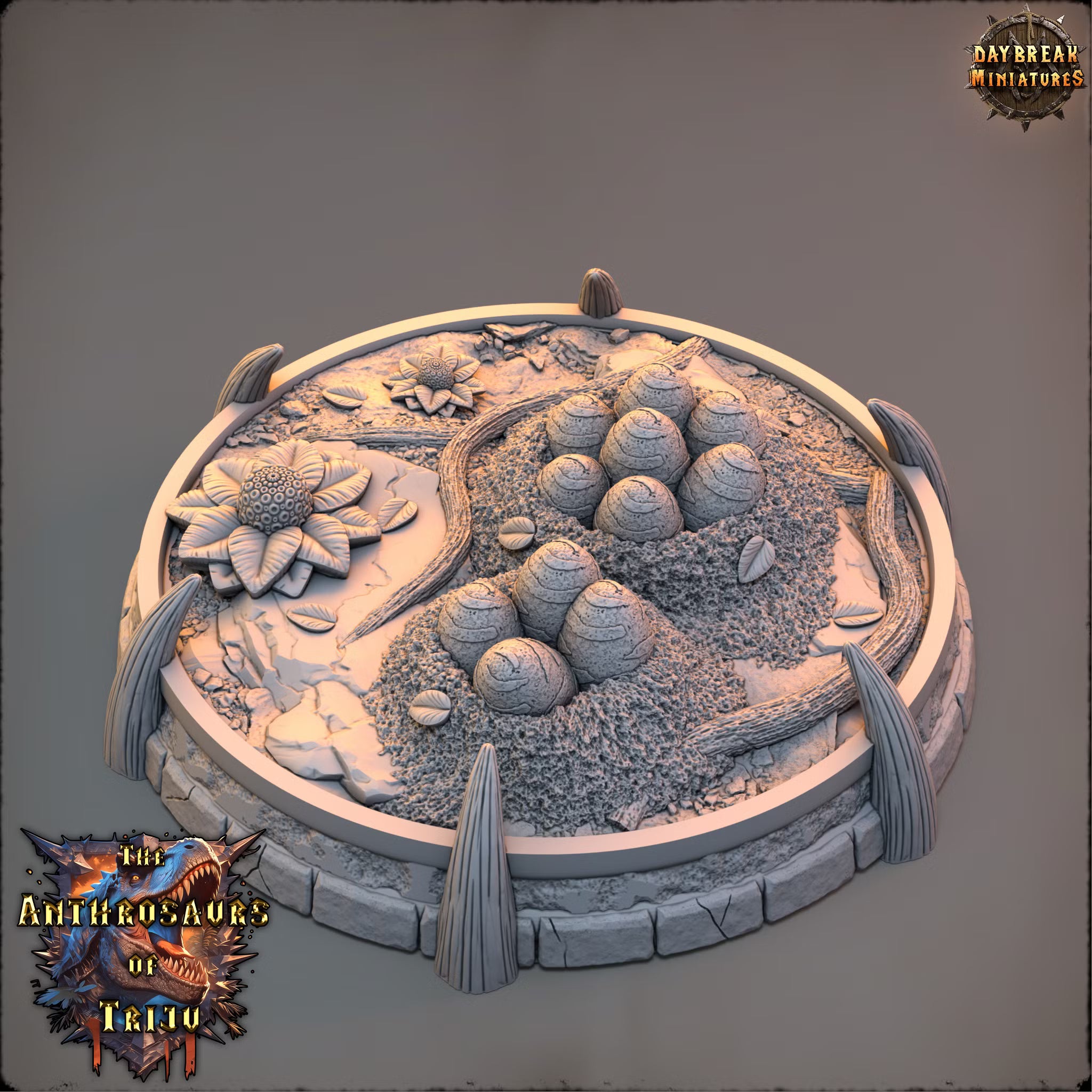 The Anthrosaurs of Triju - Sacred Triju hatchery - Daybreak Miniatures — official view 1