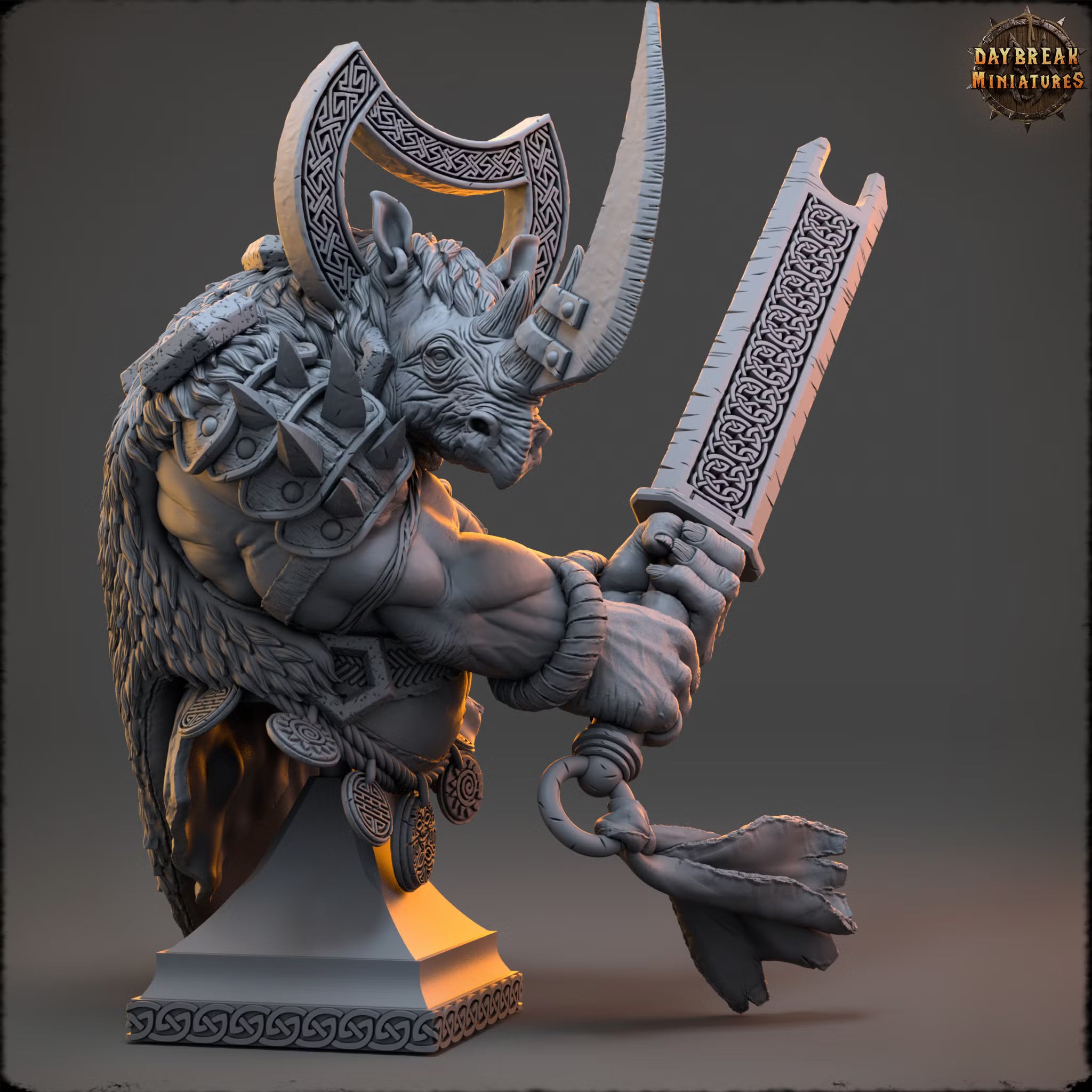 The Fighting Philosophers of Corm - Ecphantus Hammermind - Bust - Daybreak Miniatures — official view 1