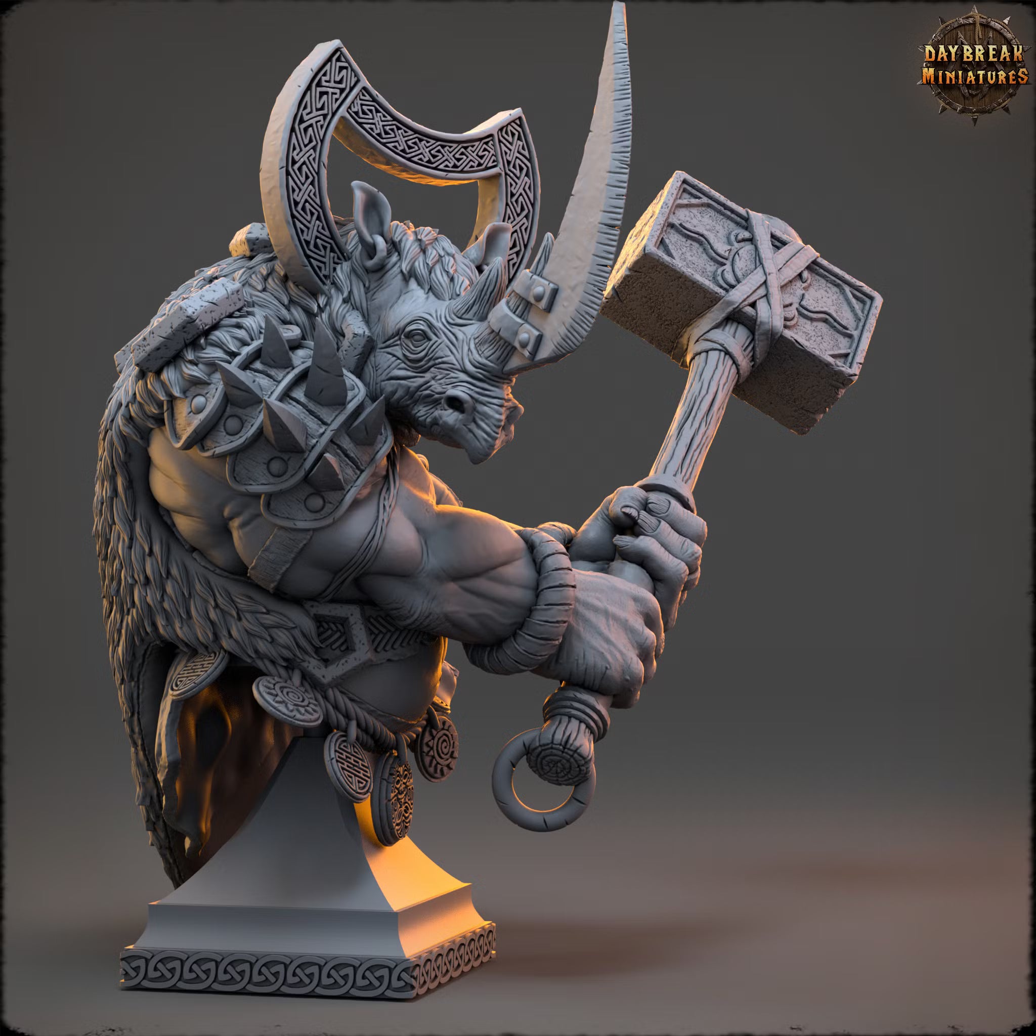 The Fighting Philosophers of Corm - Ecphantus Hammermind - Bust - Daybreak Miniatures — official view 2