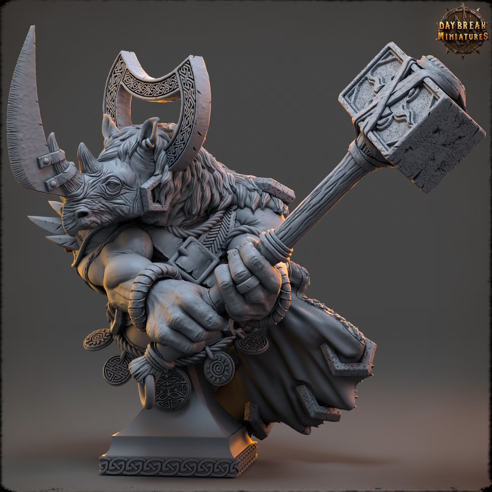The Fighting Philosophers of Corm - Ecphantus Hammermind - Bust - Daybreak Miniatures — official view 3