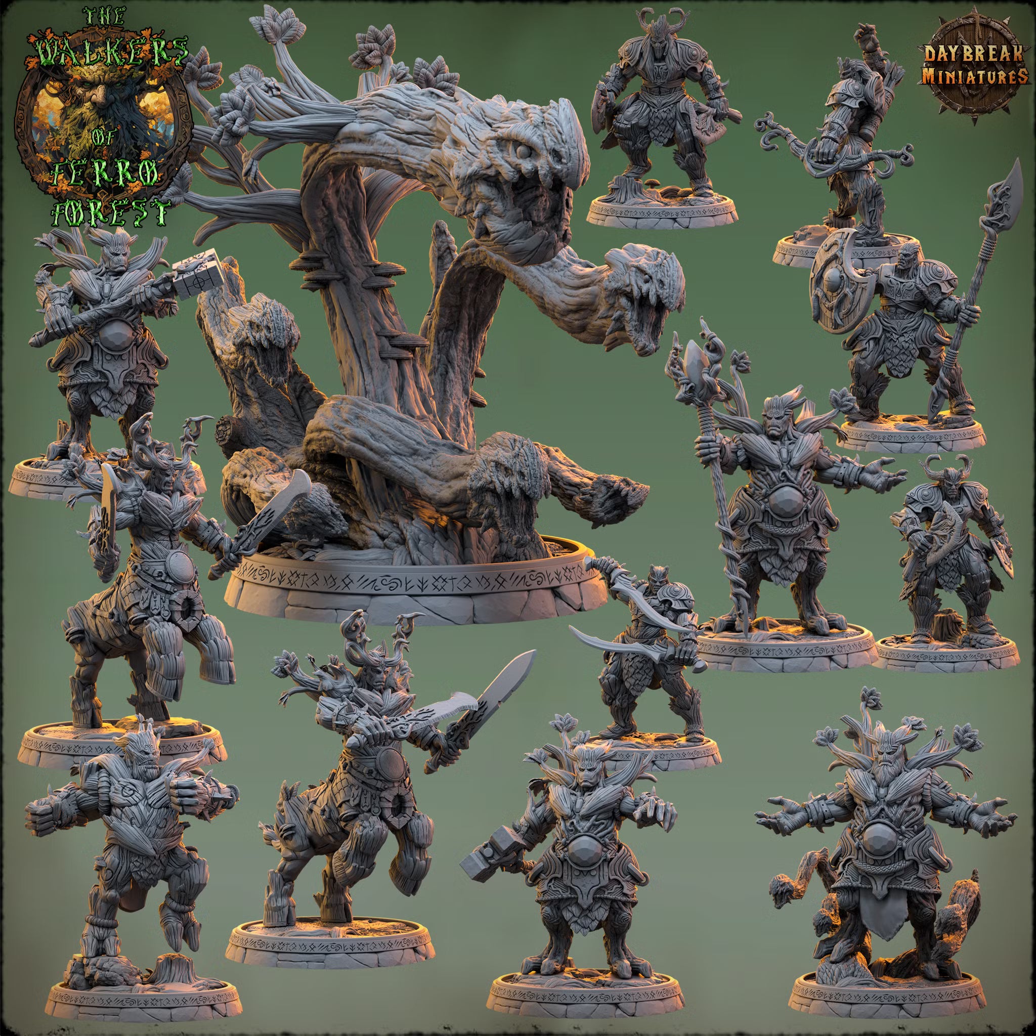 The Walkers of Ferro Forest - The Complete Set - Daybreak Miniatures — official view 1