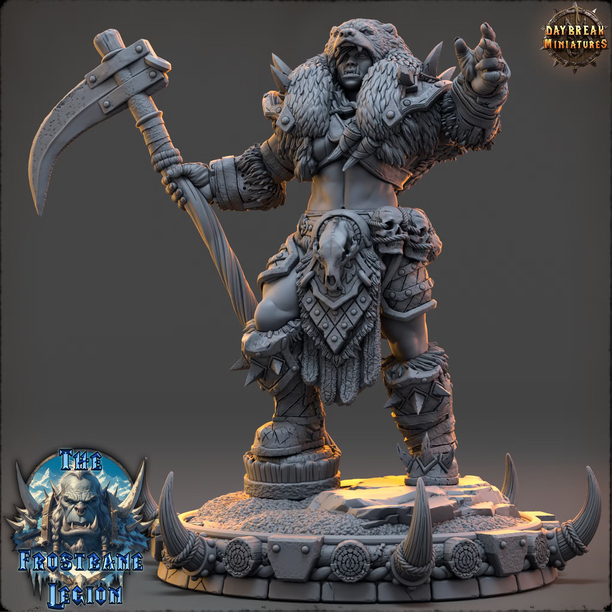 The Frostbane Legion - Vhala the Crimson Howler - Daybreak Miniatures