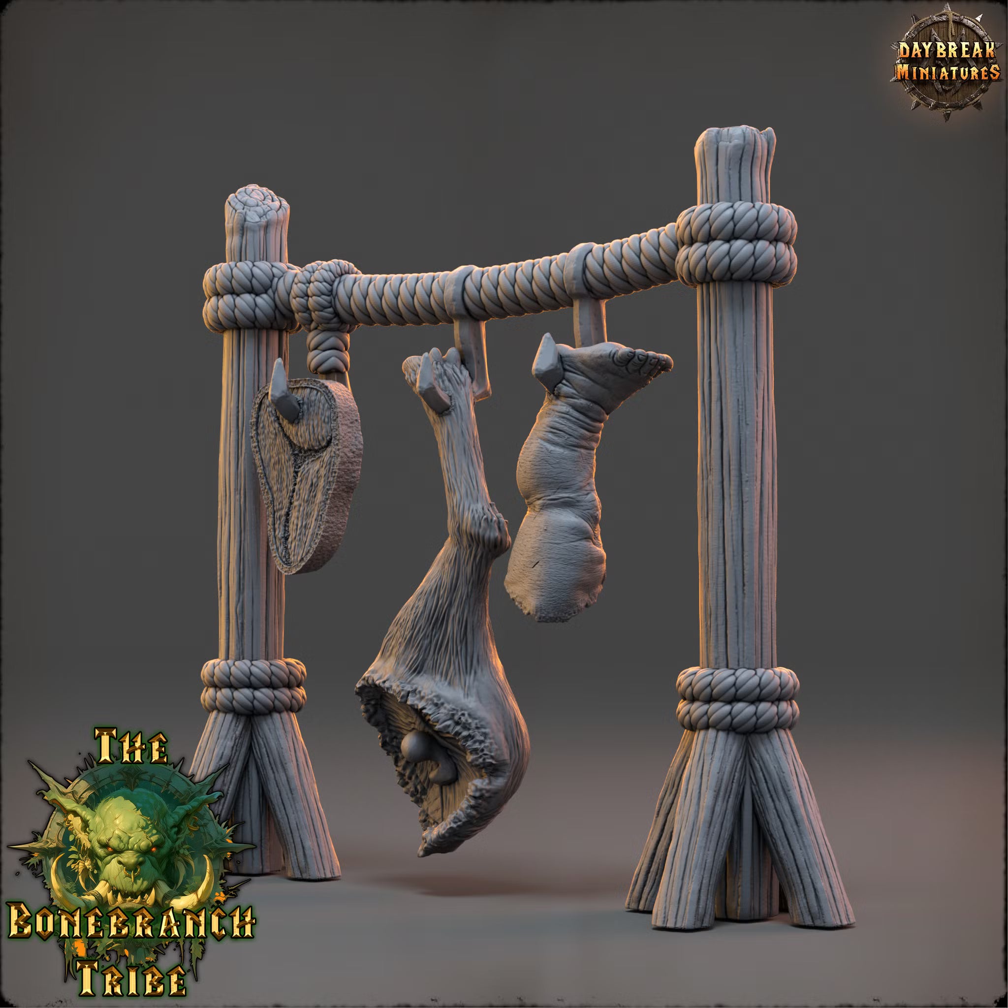The Bonebranch Tribe - Human meat hanger - Daybreak Miniatures