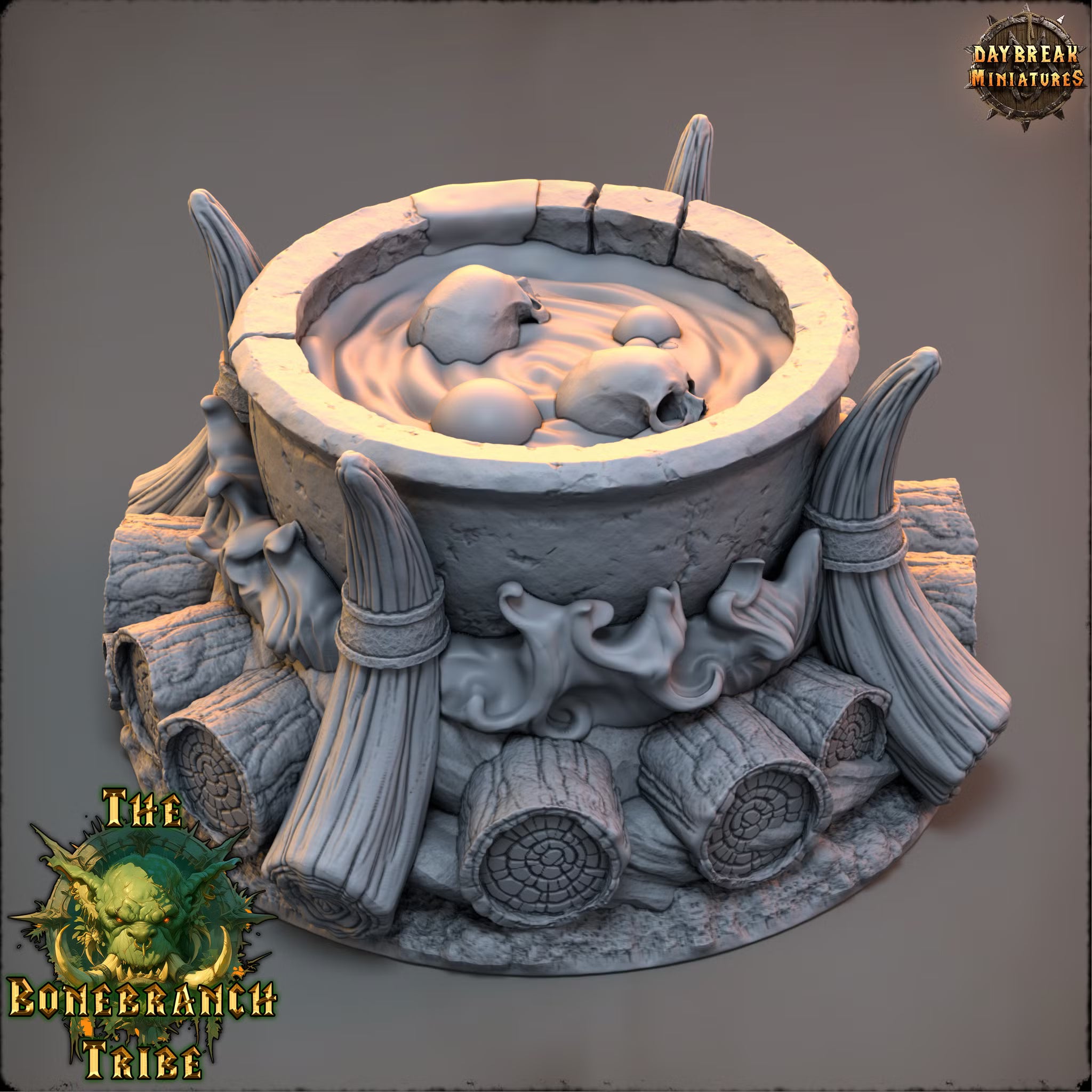 The Bonebranch Tribe - Skullcandy soup kettle - Daybreak Miniatures