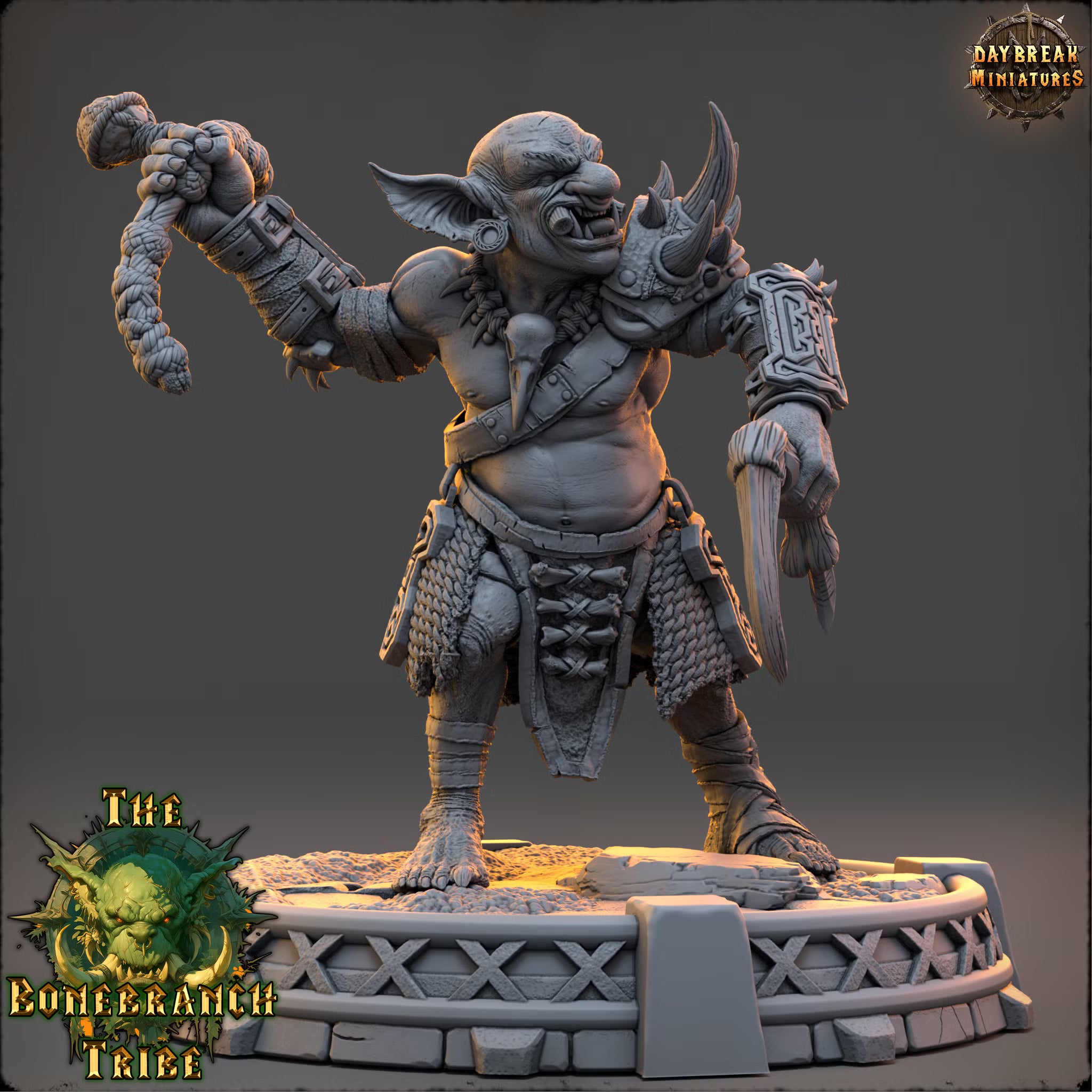 The Bonebranch Tribe - Snaggrik Cleavertooth - Daybreak Miniatures - rear view