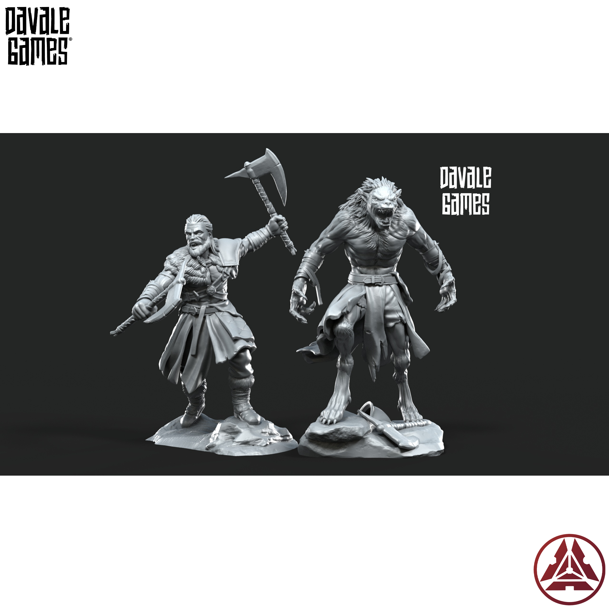 Ragnar Halfwolf - Human and Wolf Forms — view 1 — Davale Games / Proxywars
