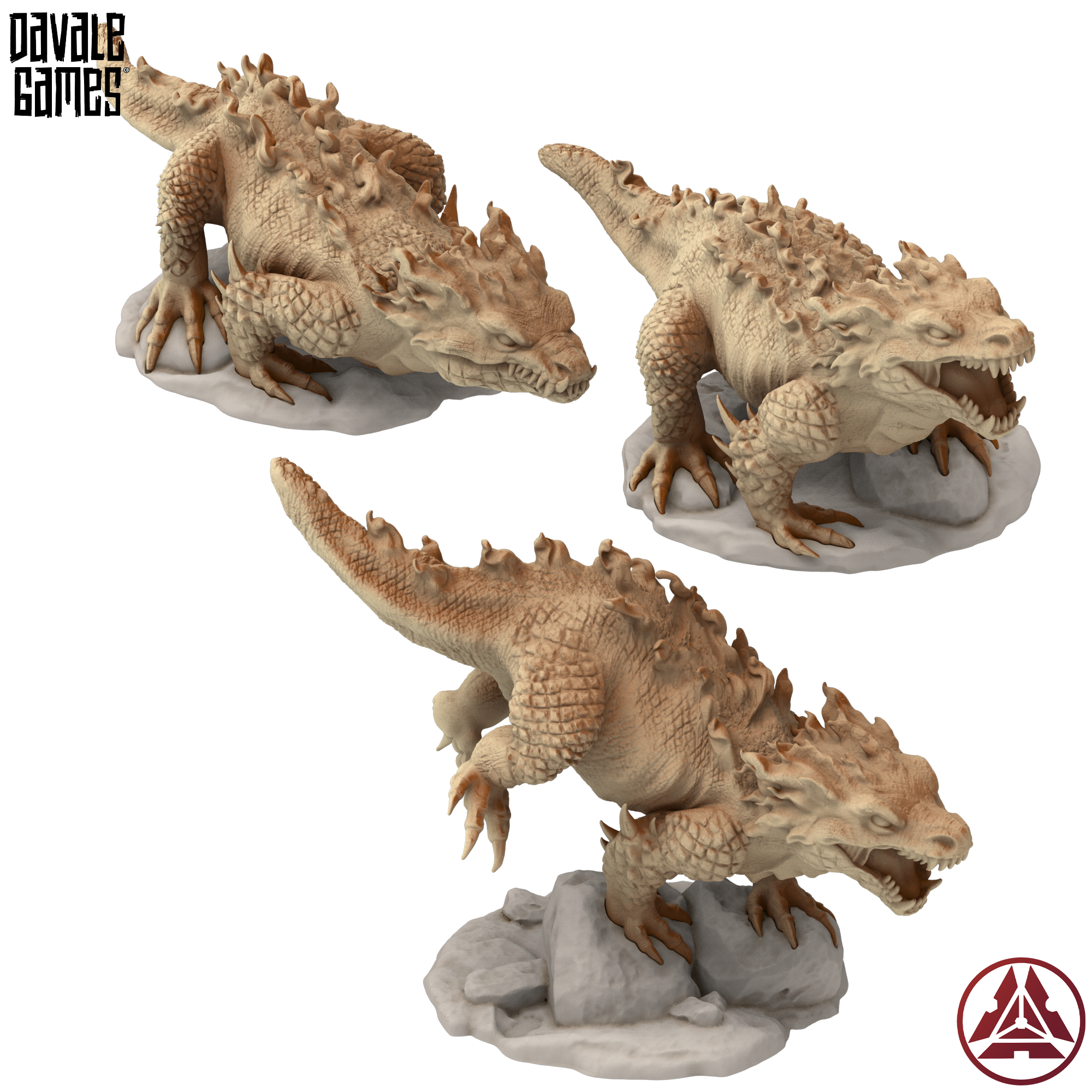 Glazed Dracos and Bloodscale Alpha - group view - Davale Games / Proxywars