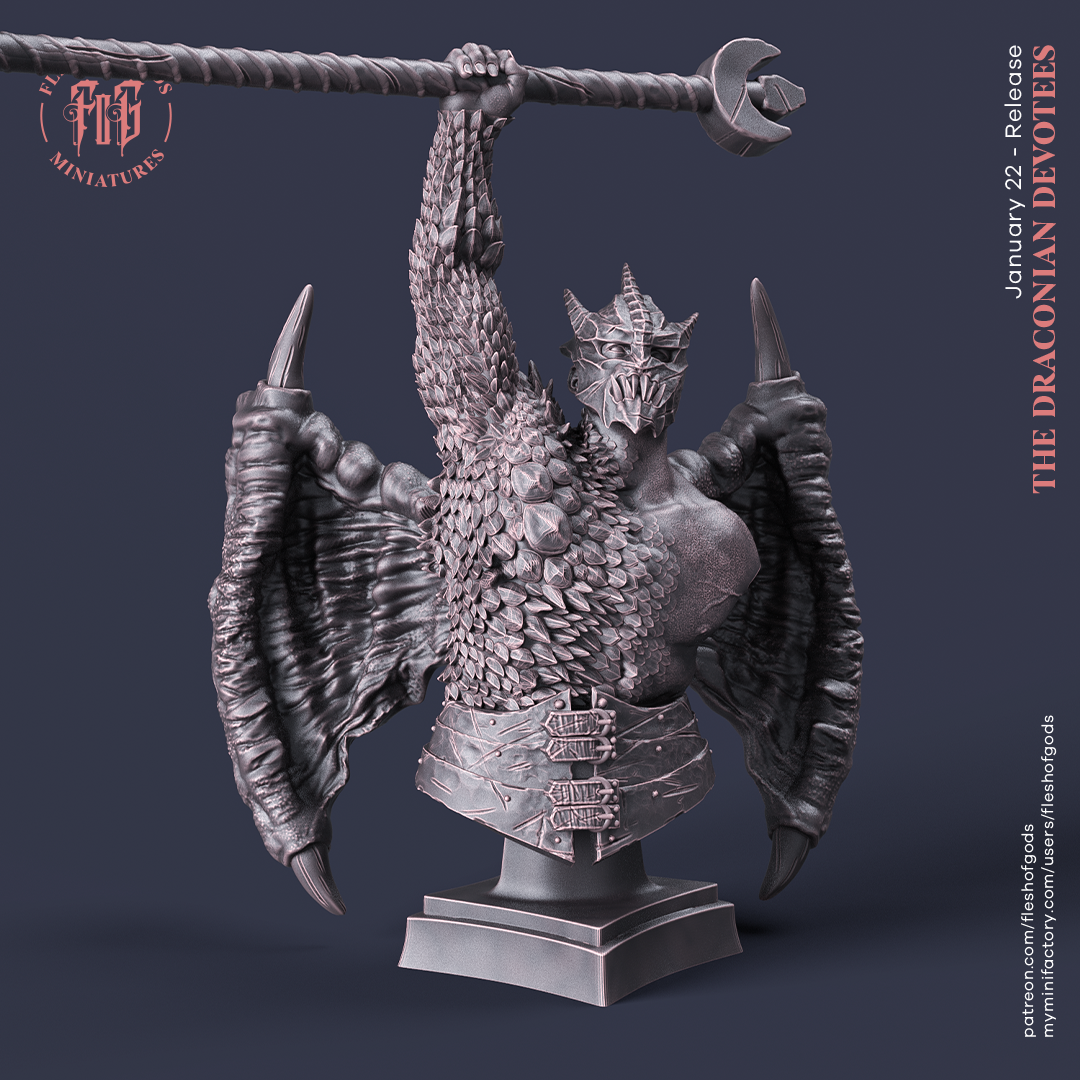 The Draconian Devotees - Dragon Disciple Bust - Flesh of Gods