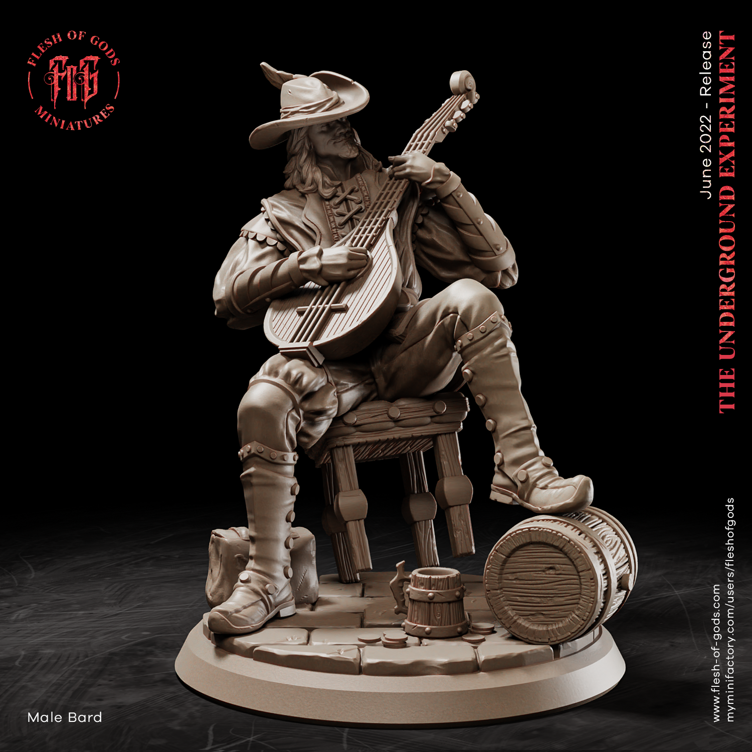 The Underground Experiment - Male Bard - Flesh of Gods