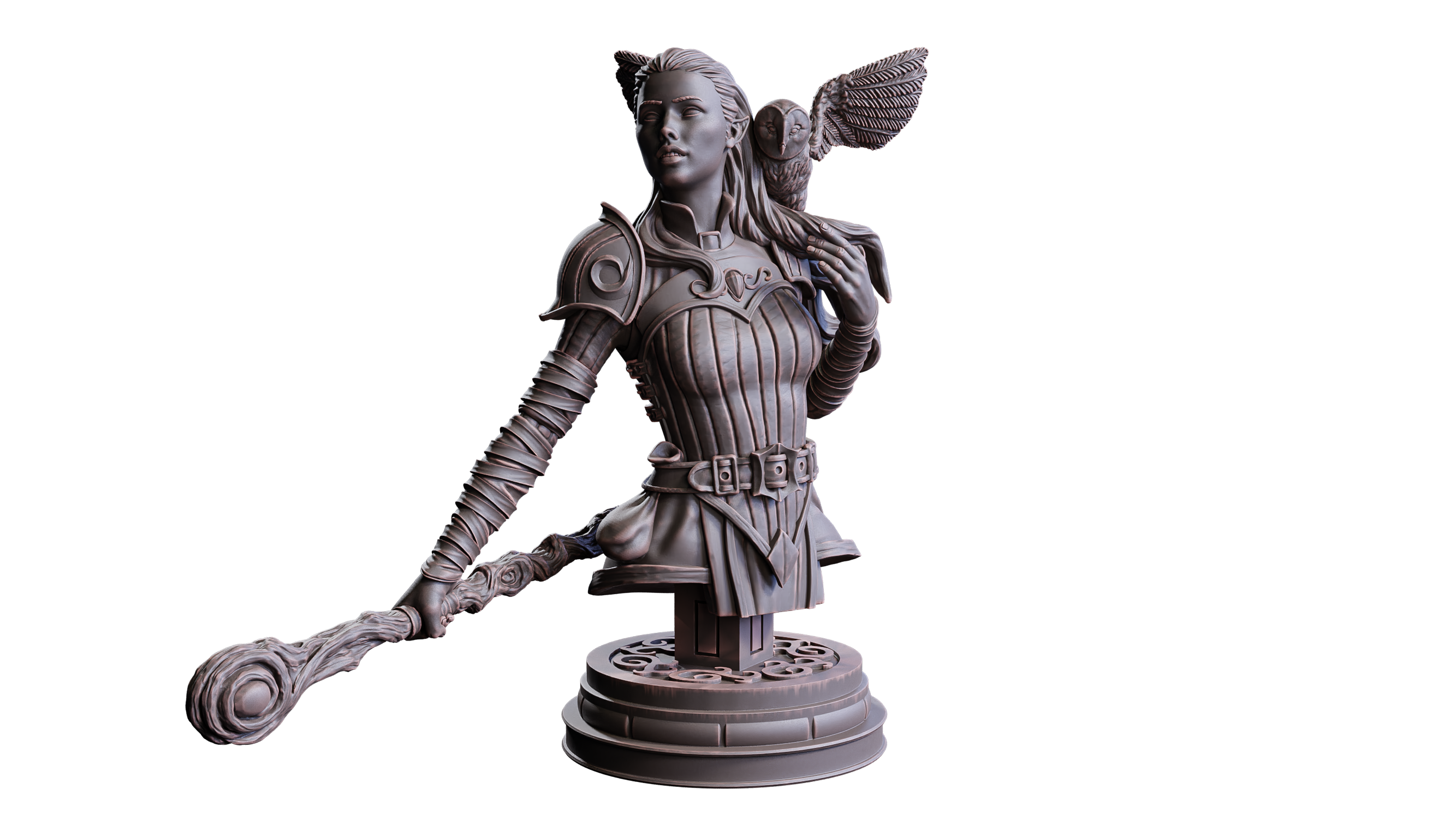 The Nightfall Cult - Aurae Elf Astral Cleric - Bust - Flesh of Gods