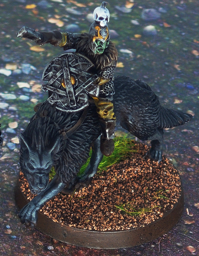 Orc horde - Orc Captain mounted, Orc warriors warband, Middle rings miniatures pour wargame D&D, SDA... Medbury miniatures