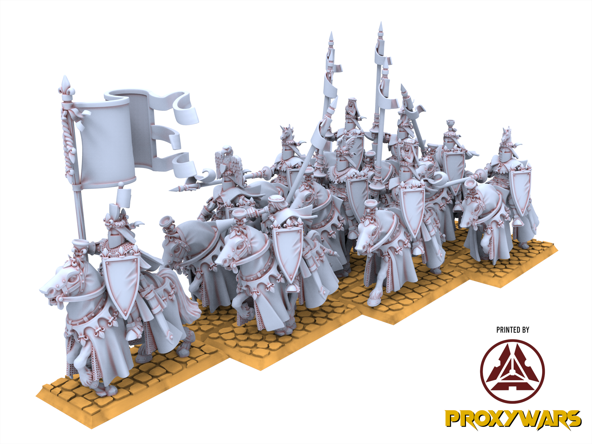 Chevaliers arthuriens - Chevaliers royaux de Gallia, pour Oldhammer, roi des guerres, 9e âge