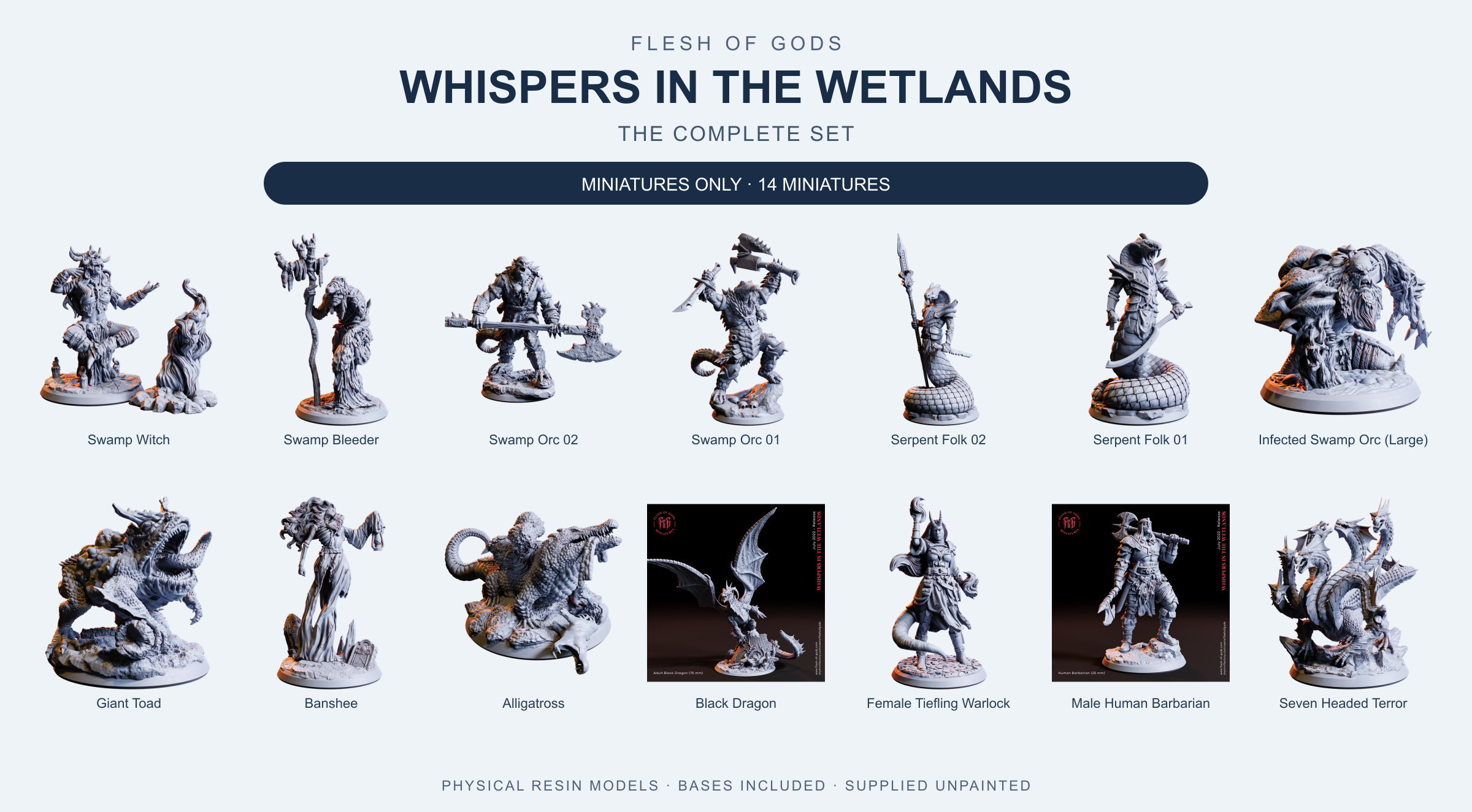 Whispers in the Wetlands - The Complete Set - Flesh of Gods — Miniatures Only