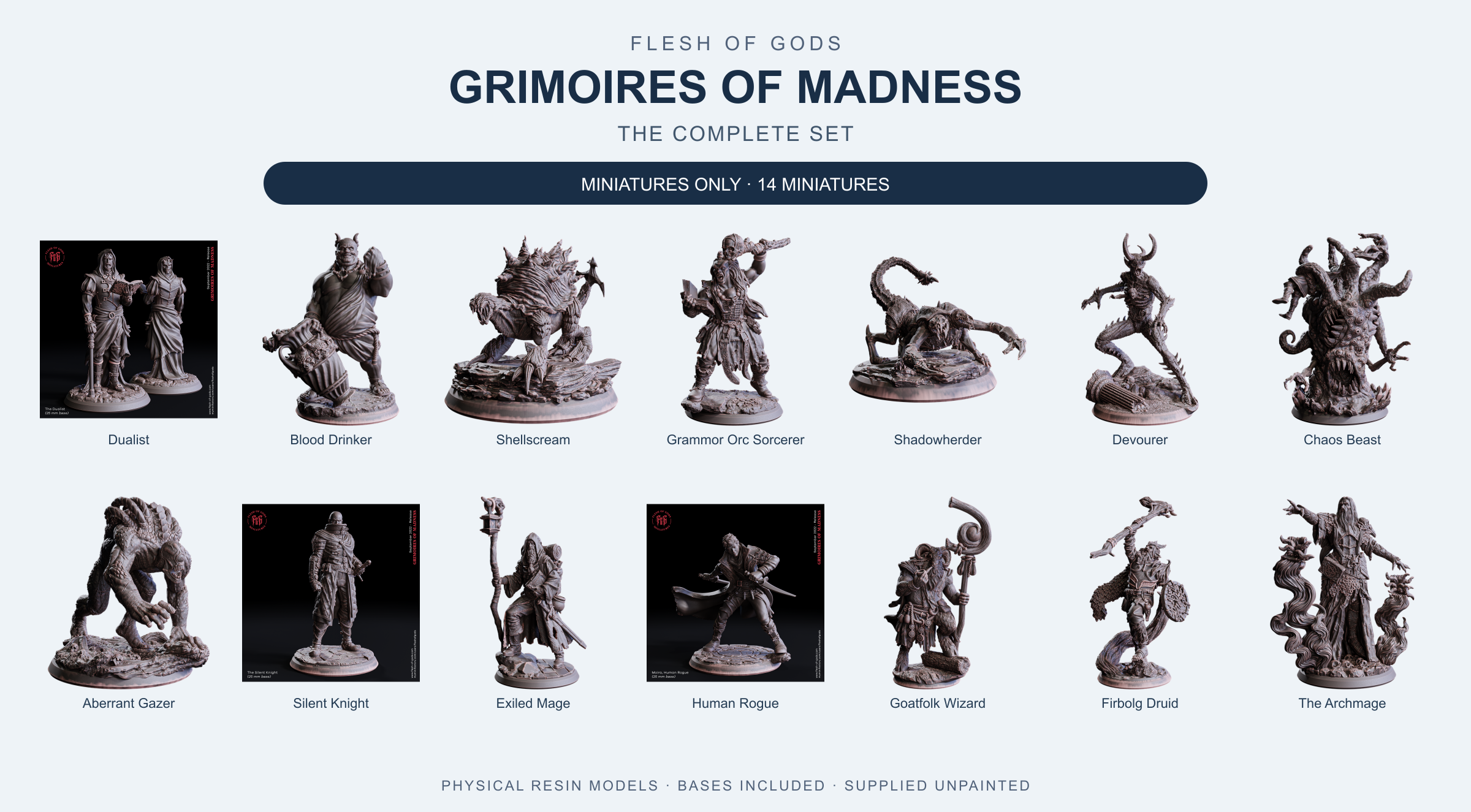 Grimoires of Madness - The Complete Set - Flesh of Gods — Miniatures Only