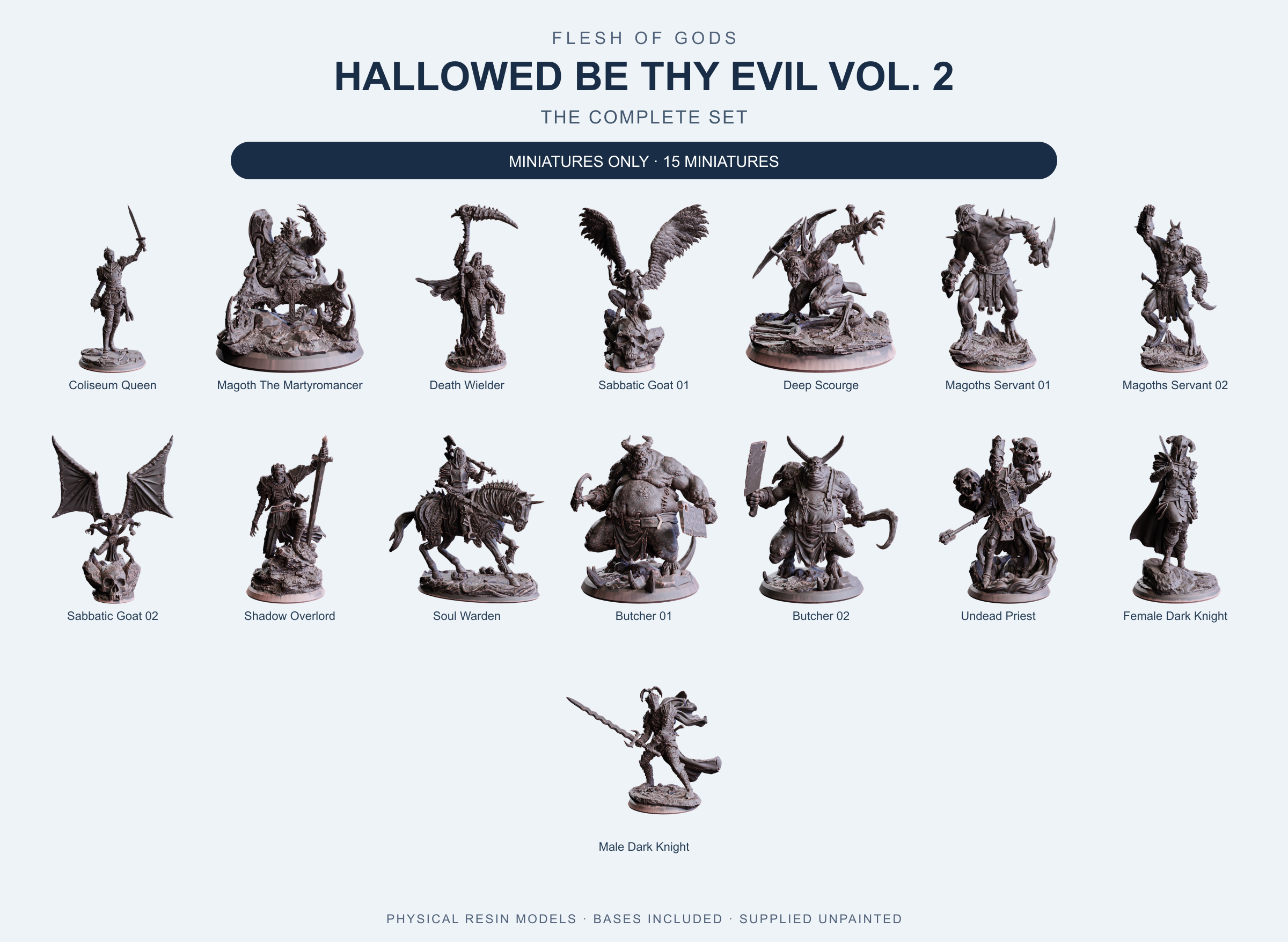 Hallowed Be Thy Evil Vol. 2 - The Complete Set - Flesh of Gods — Miniatures Only