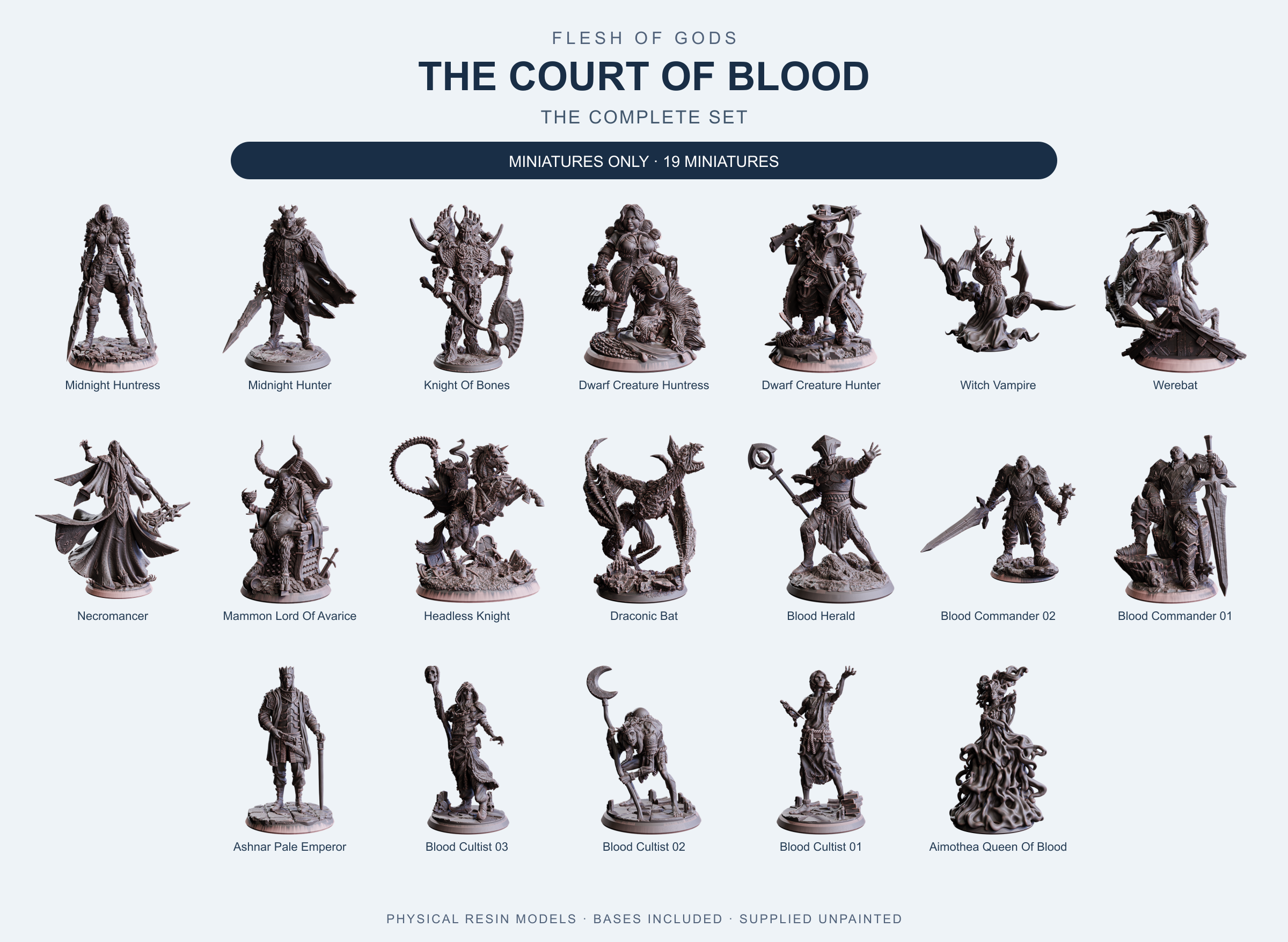 The Court of Blood - The Complete Set - Flesh of Gods — Miniatures Only