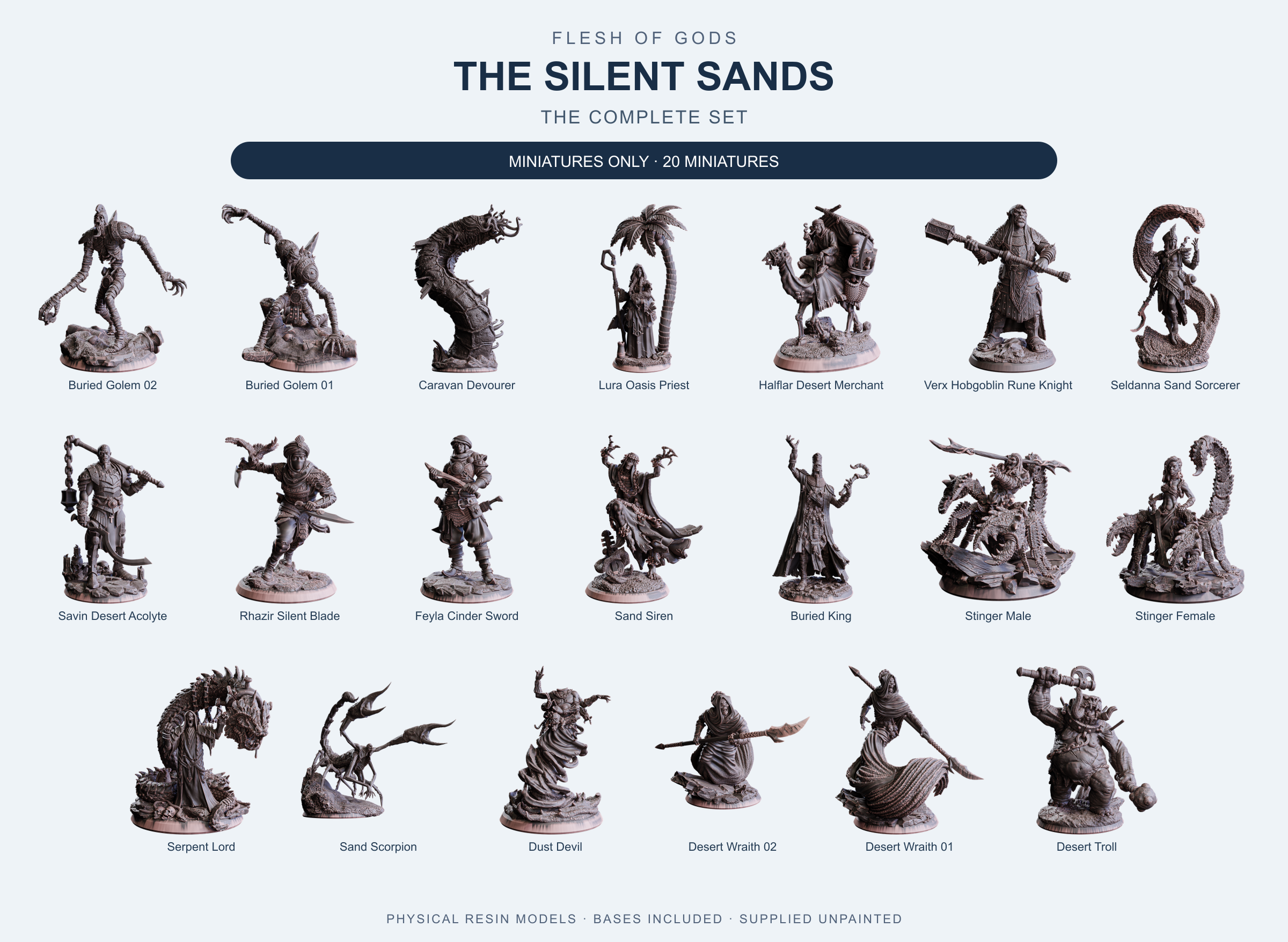 The Silent Sands - The Complete Set - Flesh of Gods — Miniatures Only
