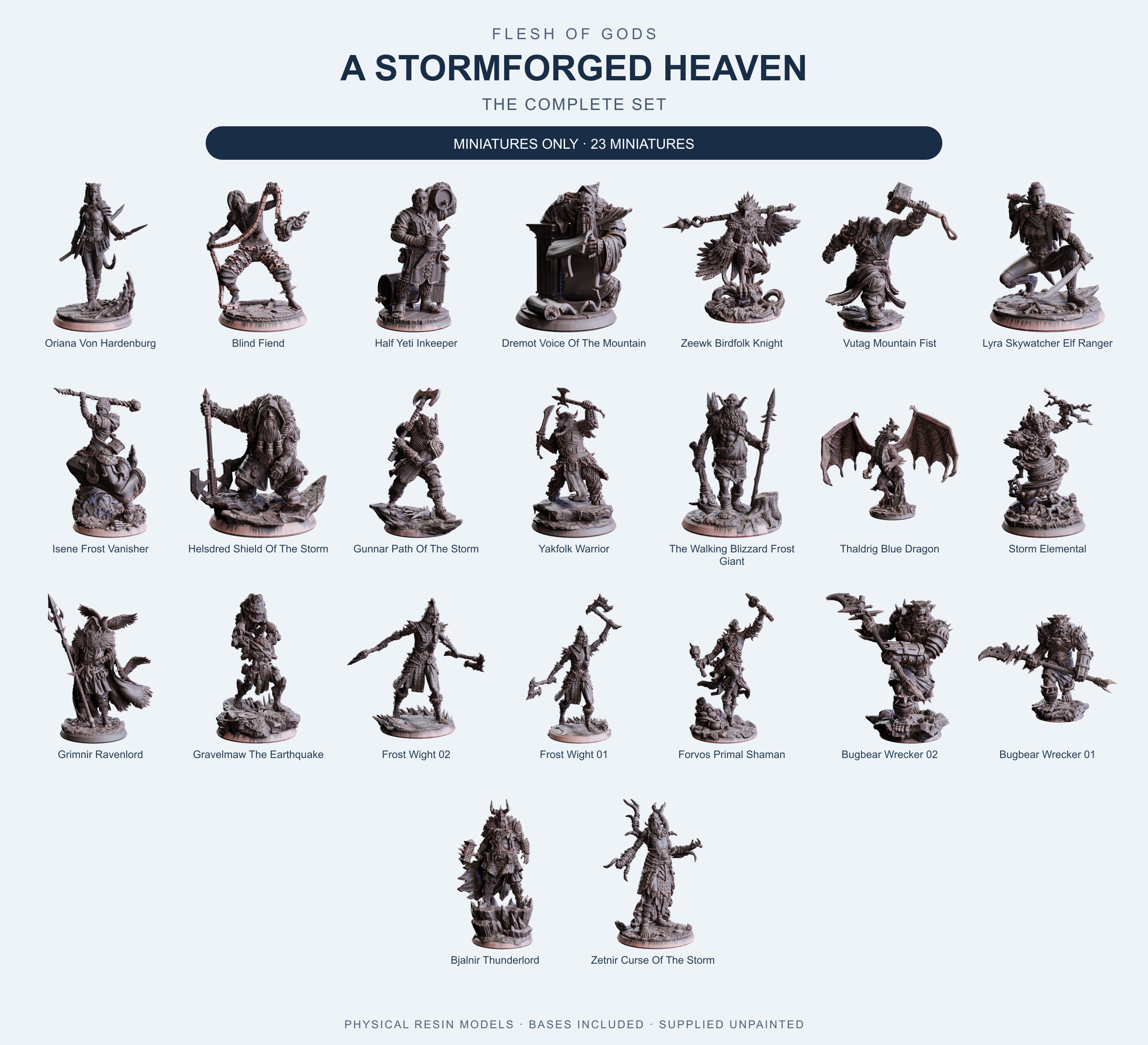 A Stormforged Heaven - The Complete Set - Flesh of Gods — Miniatures Only