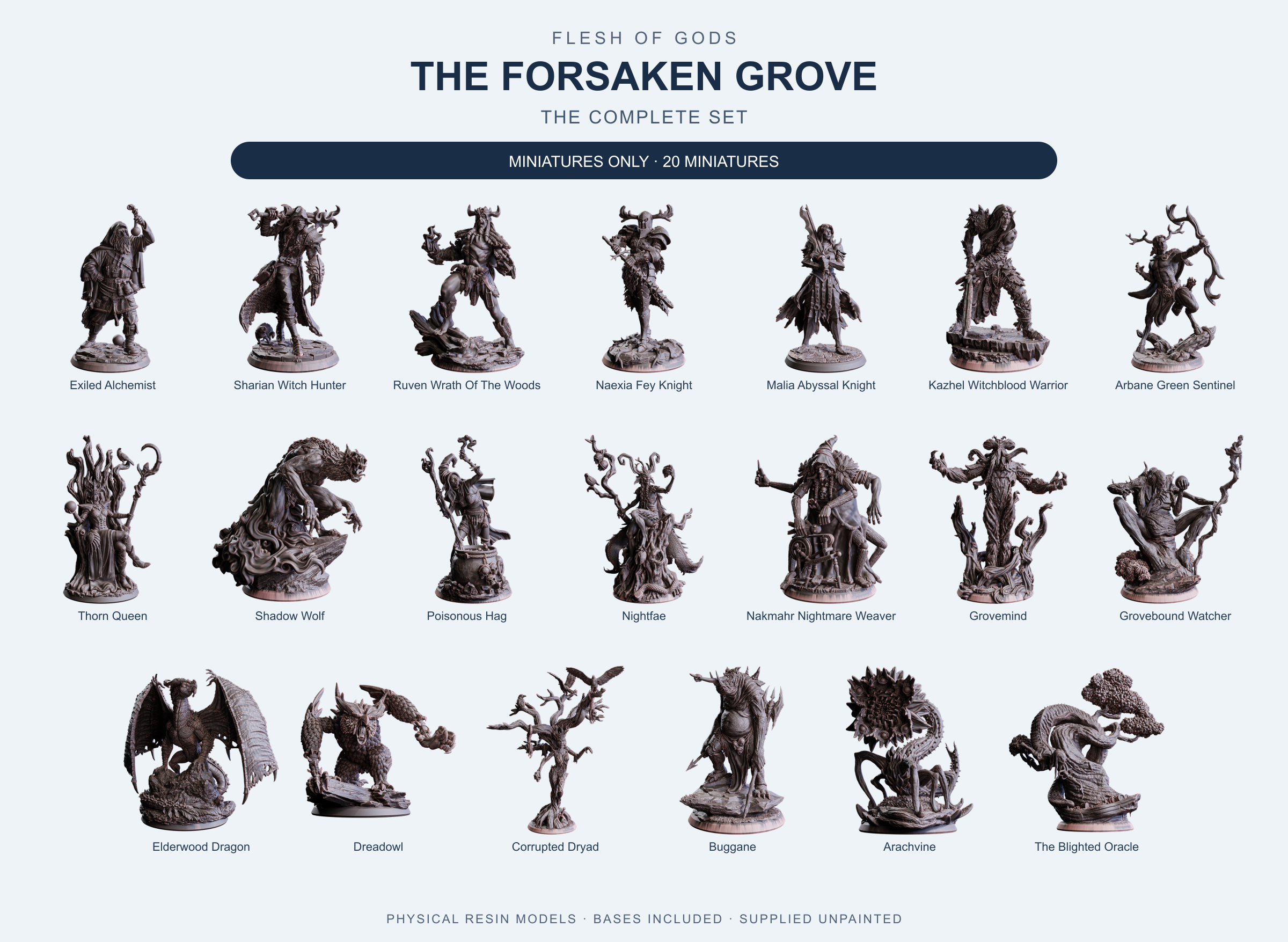 The Forsaken Grove - The Complete Set - Flesh of Gods — Miniatures Only