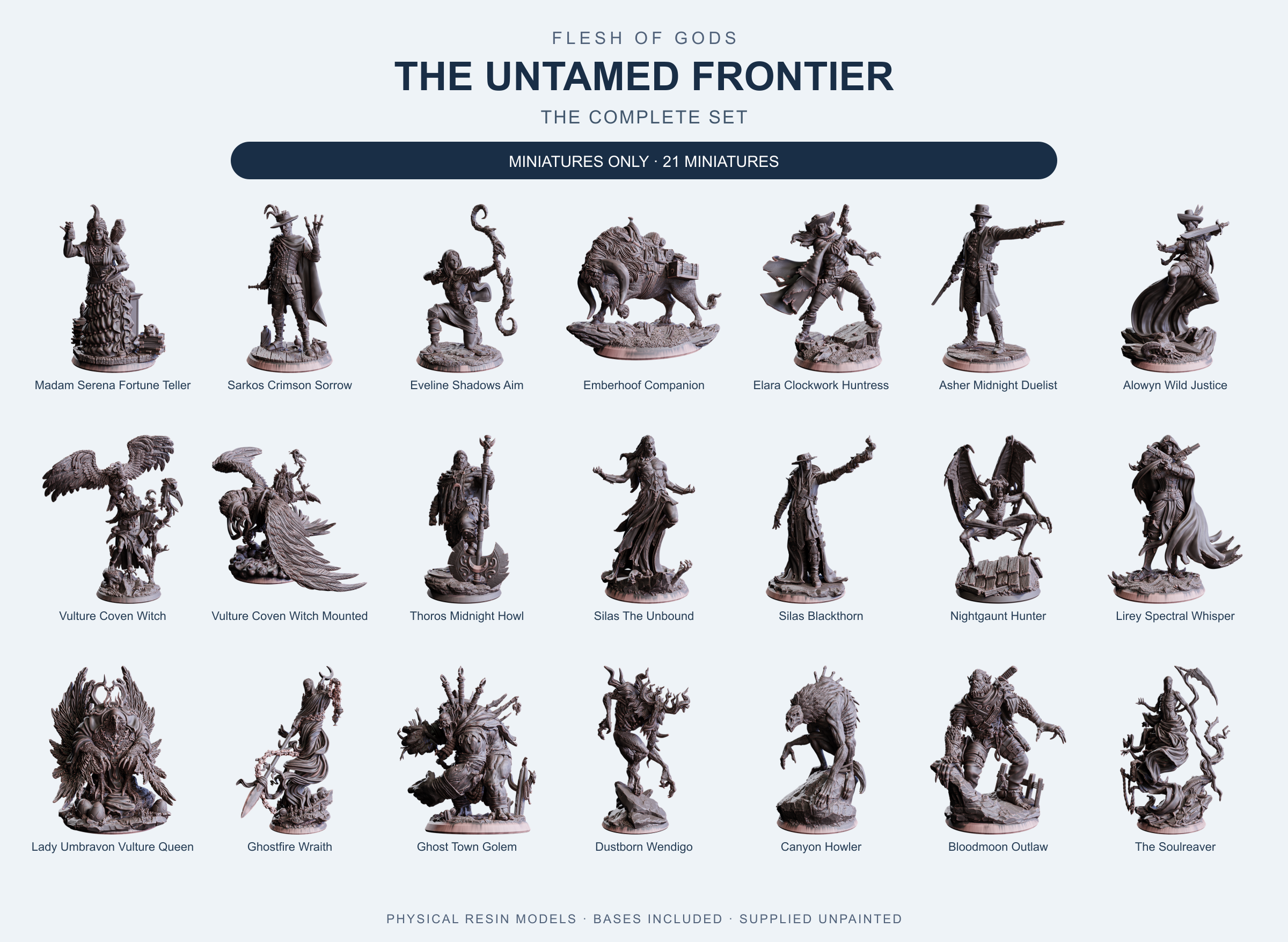 The Untamed Frontier - The Complete Set - Flesh of Gods — Miniatures Only