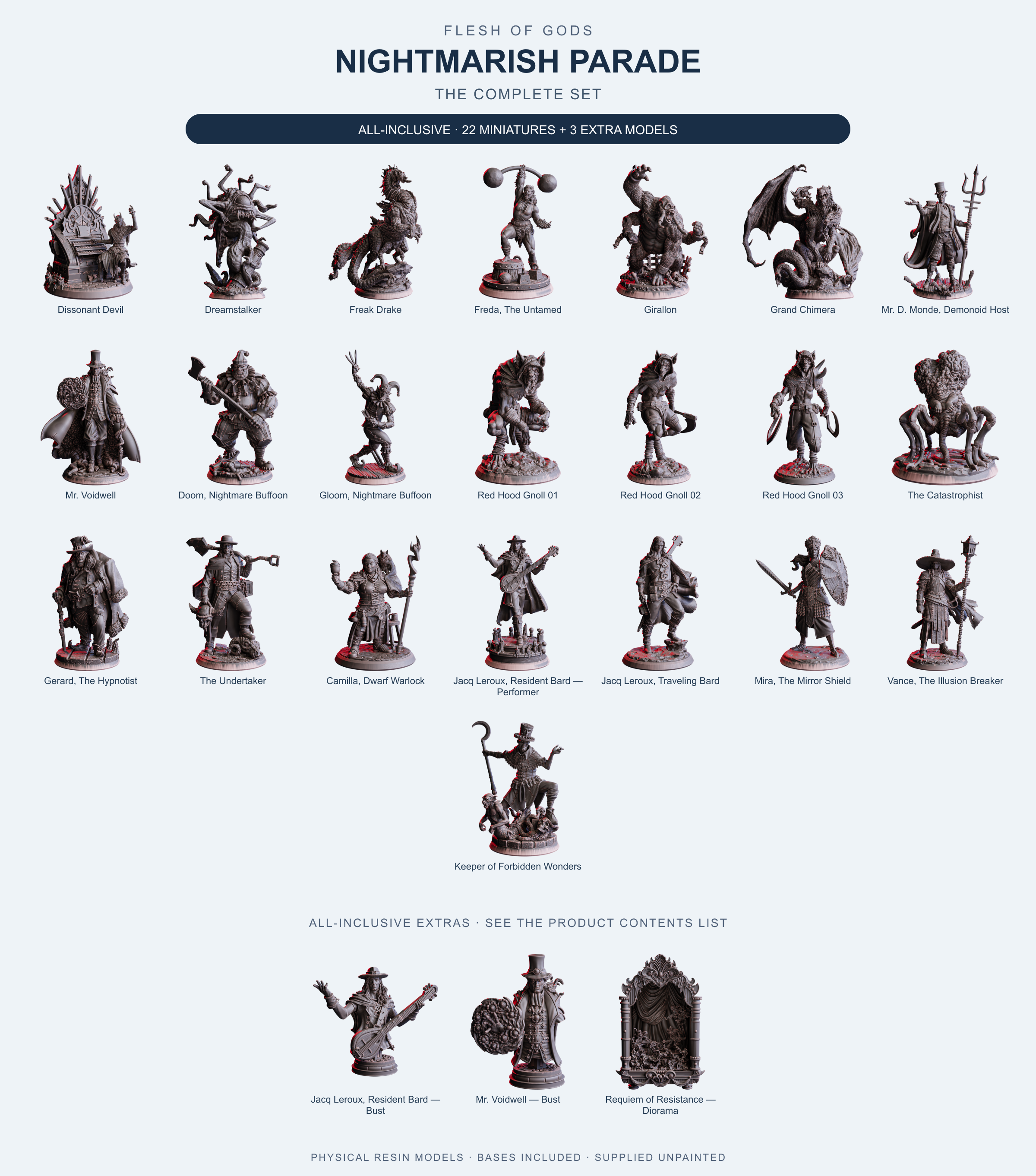Nightmarish Parade - The Complete Set - Flesh of Gods — All-Inclusive