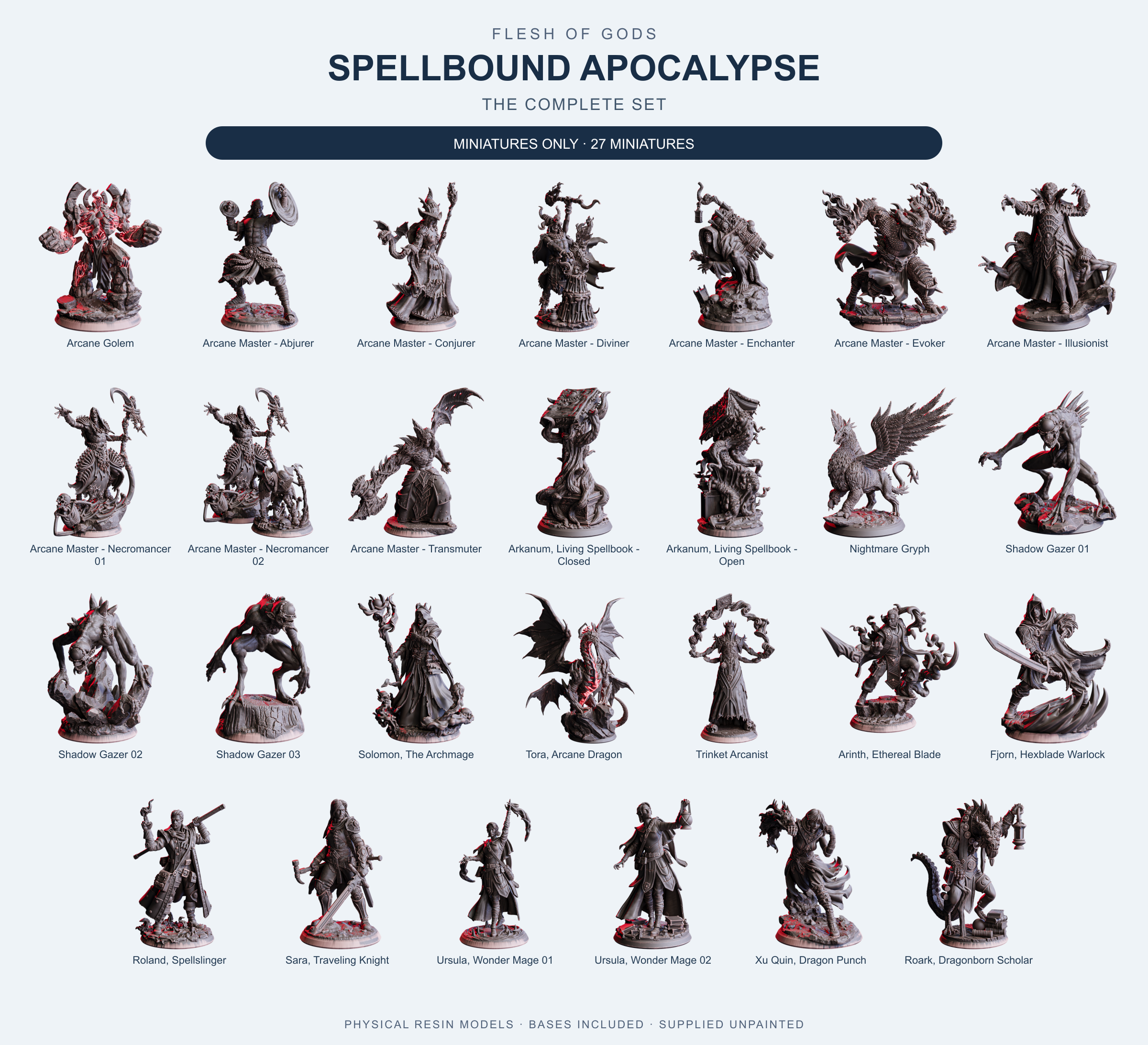 Spellbound Apocalypse - The Complete Set - Flesh of Gods — Miniatures Only