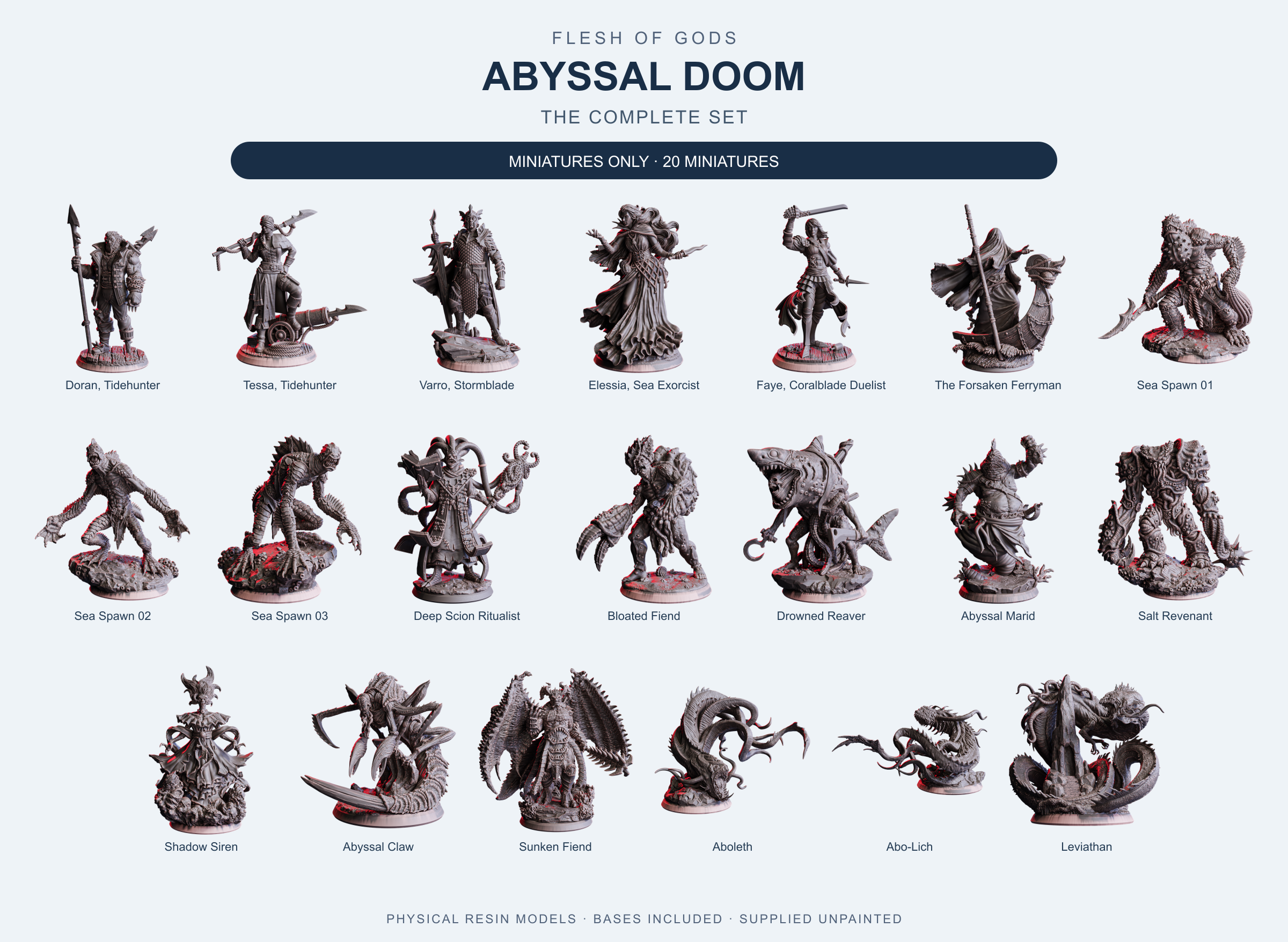 Abyssal Doom - The Complete Set - Flesh of Gods — Miniatures Only