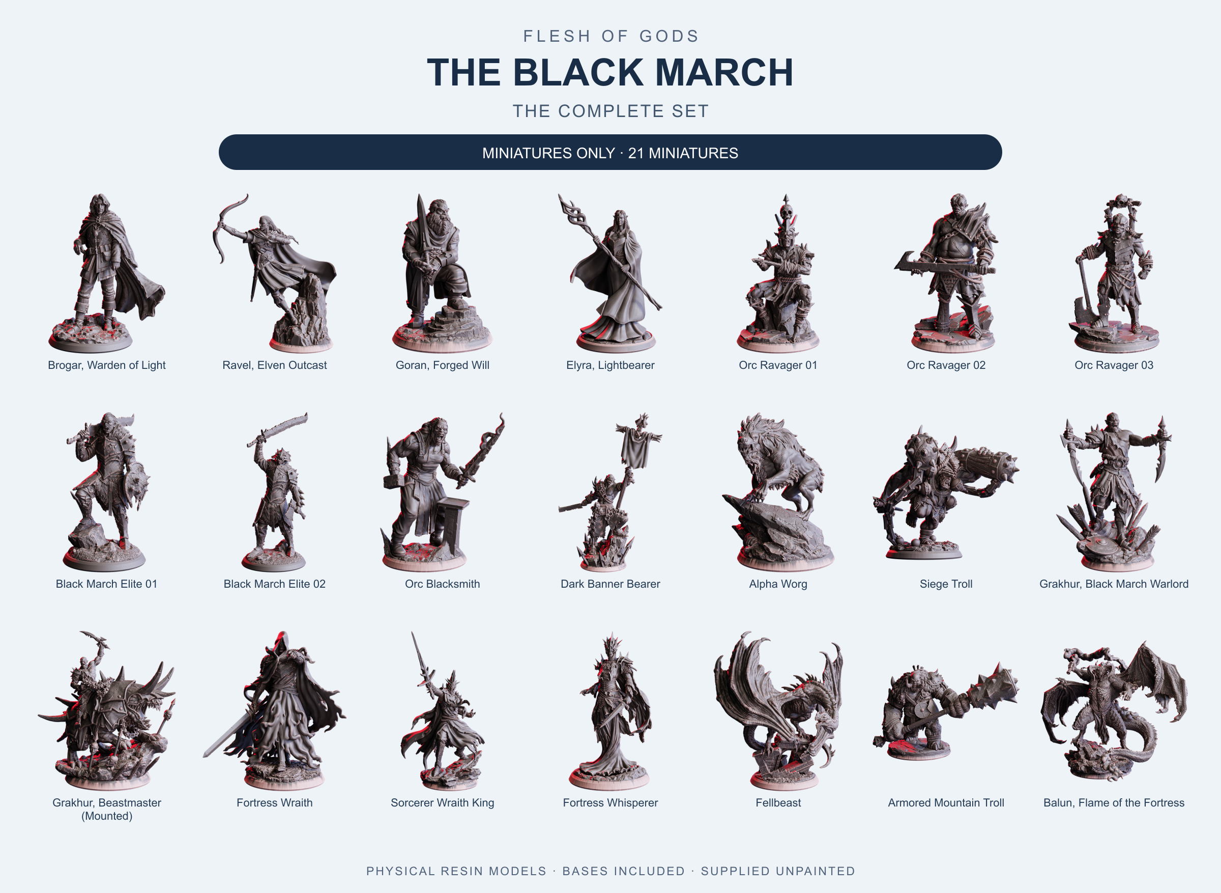 The Black March - The Complete Set - Flesh of Gods — Miniatures Only