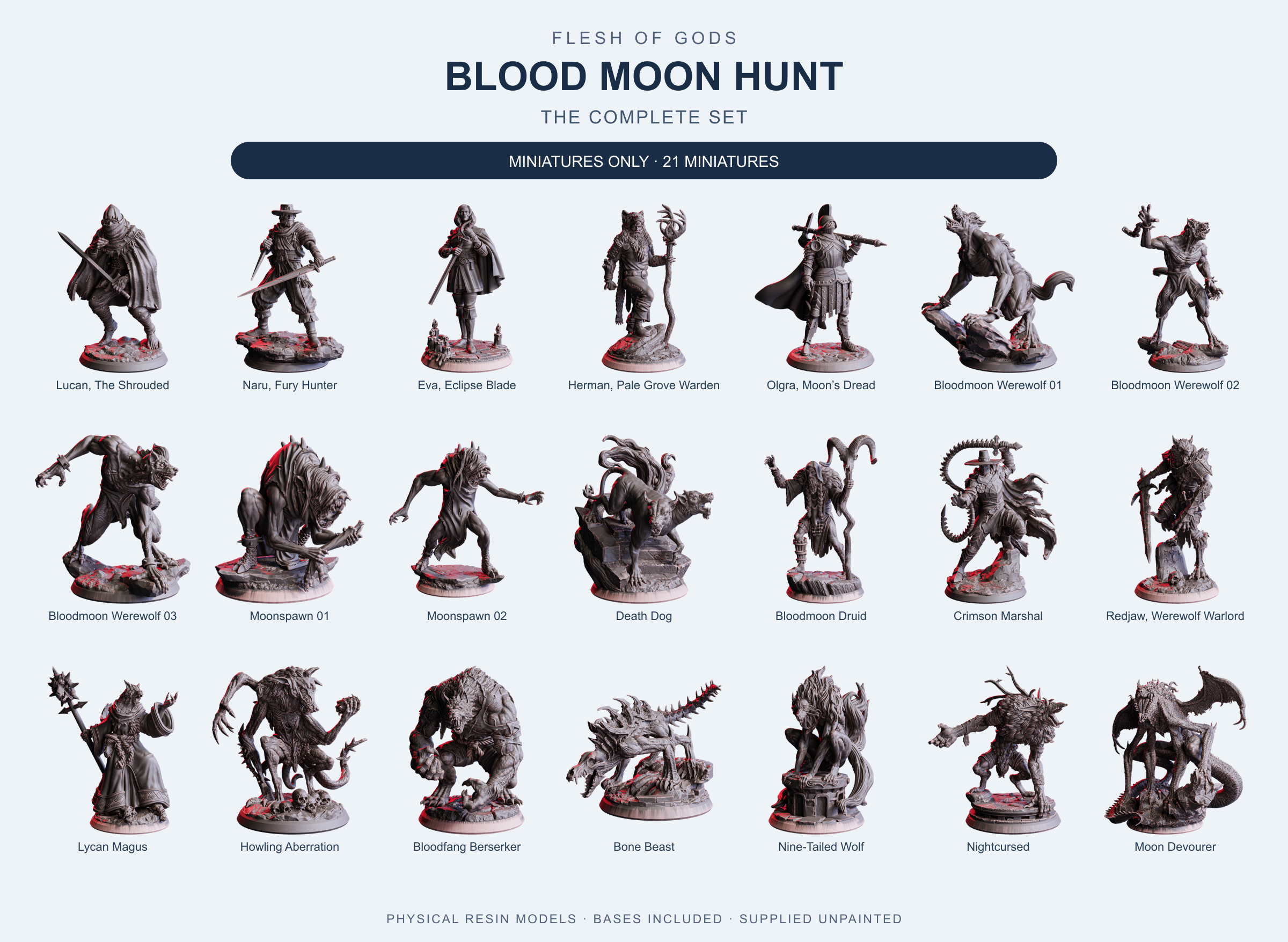 Blood Moon Hunt - The Complete Set - Flesh of Gods — Miniatures Only