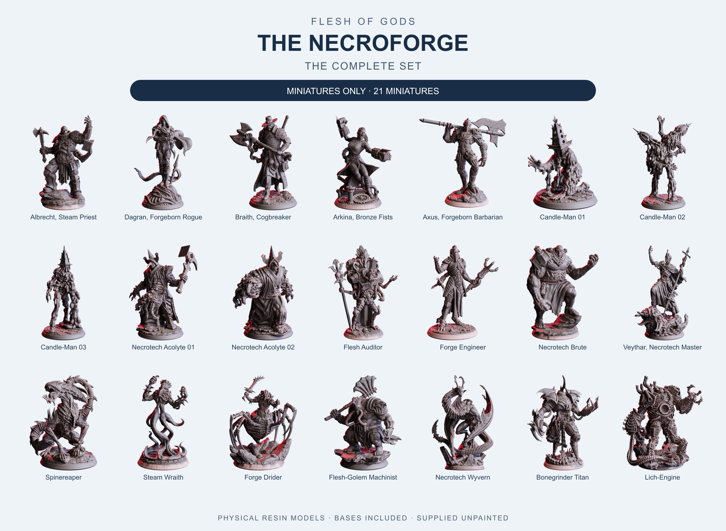 The Necroforge - The Complete Set - Flesh of Gods — Miniatures Only