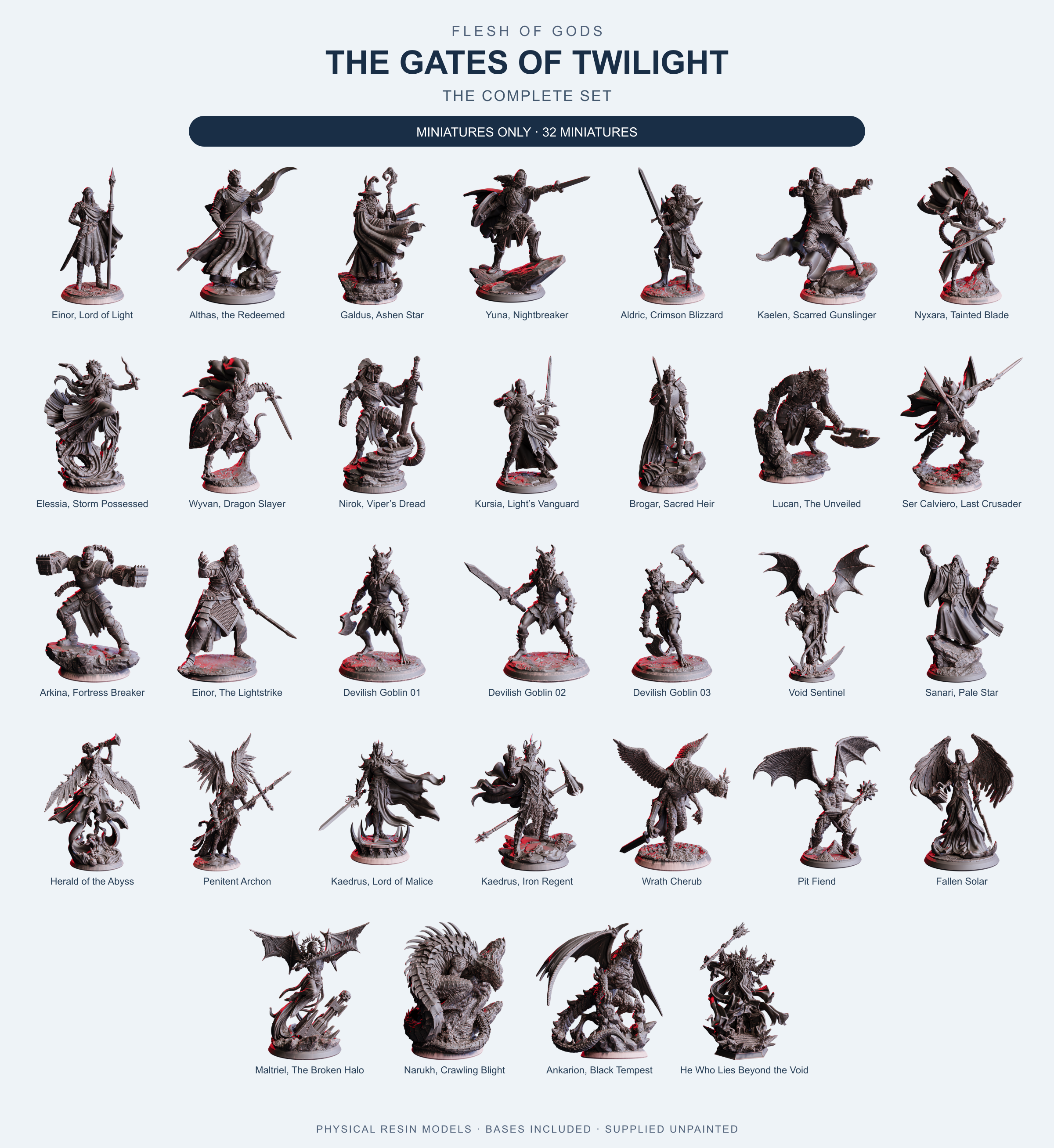 The Gates of Twilight - The Complete Set - Flesh of Gods — Miniatures Only