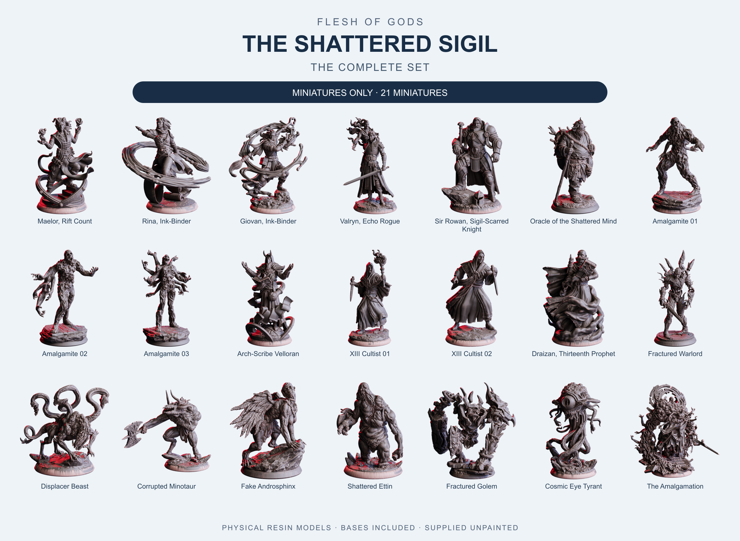 The Shattered Sigil - The Complete Set - Flesh of Gods — Miniatures Only
