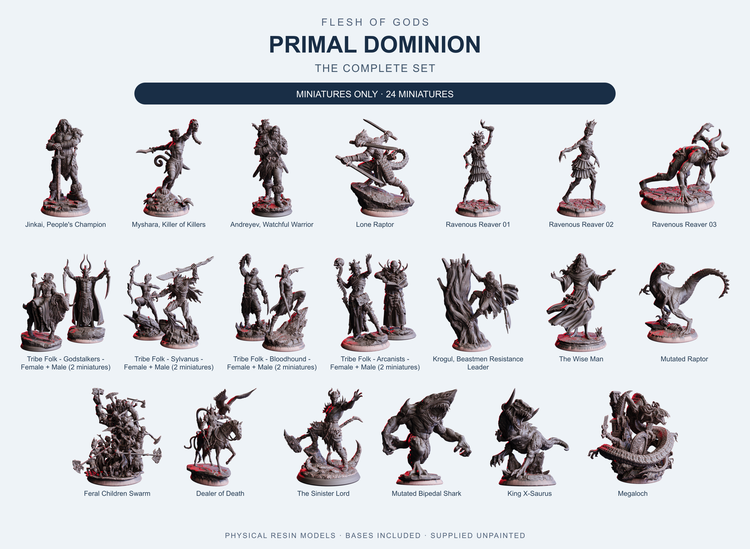 Primal Dominion - The Complete Set - Flesh of Gods — Miniatures Only