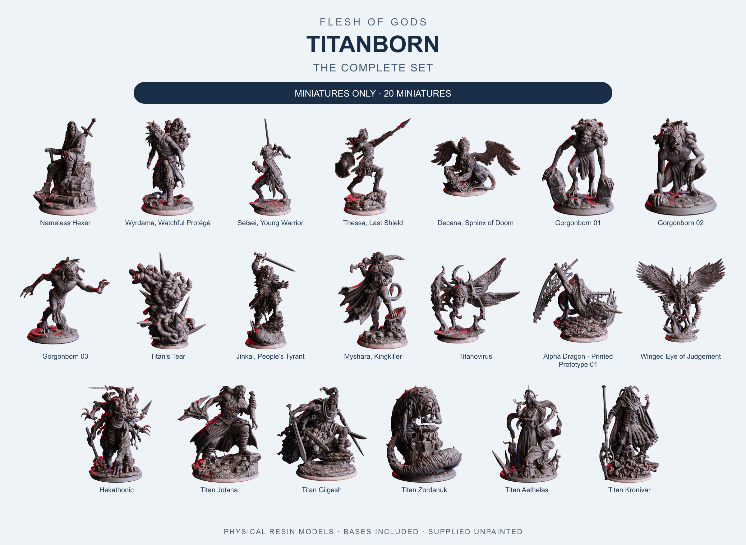 Titanborn - The Complete Set - Flesh of Gods — Miniatures Only